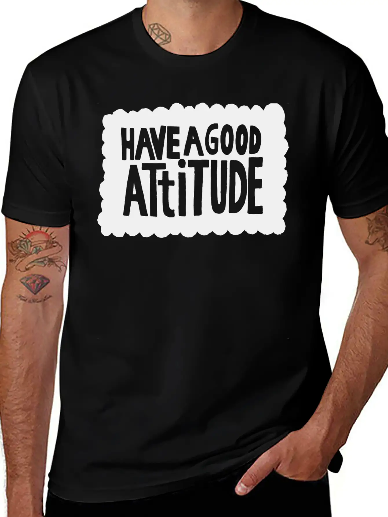 Have A Good Attitude Casual Graphic T-Shirt – Simple And Comfortable Daily Wear