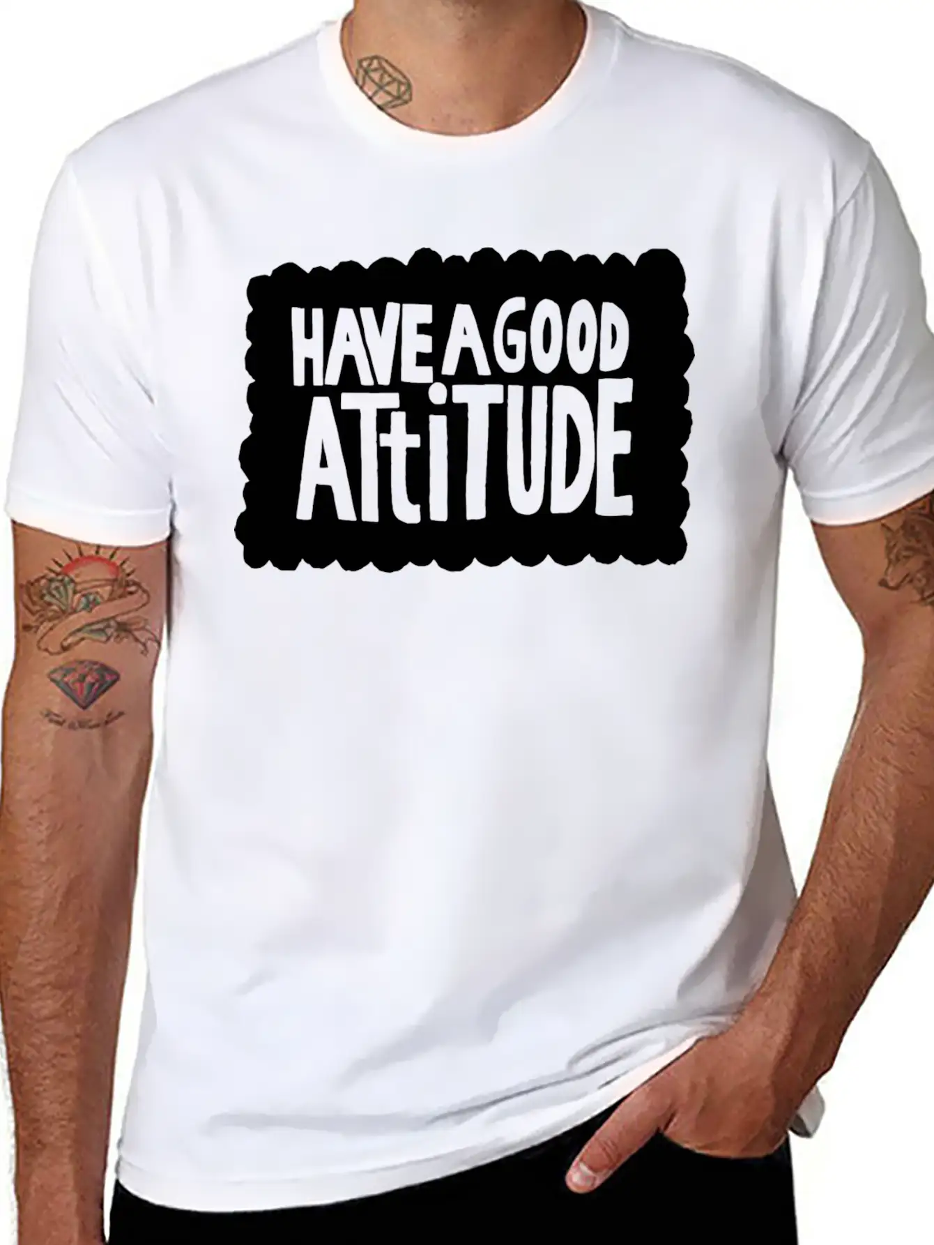 Have A Good Attitude Casual Graphic T-Shirt – Simple And Comfortable Daily Wear