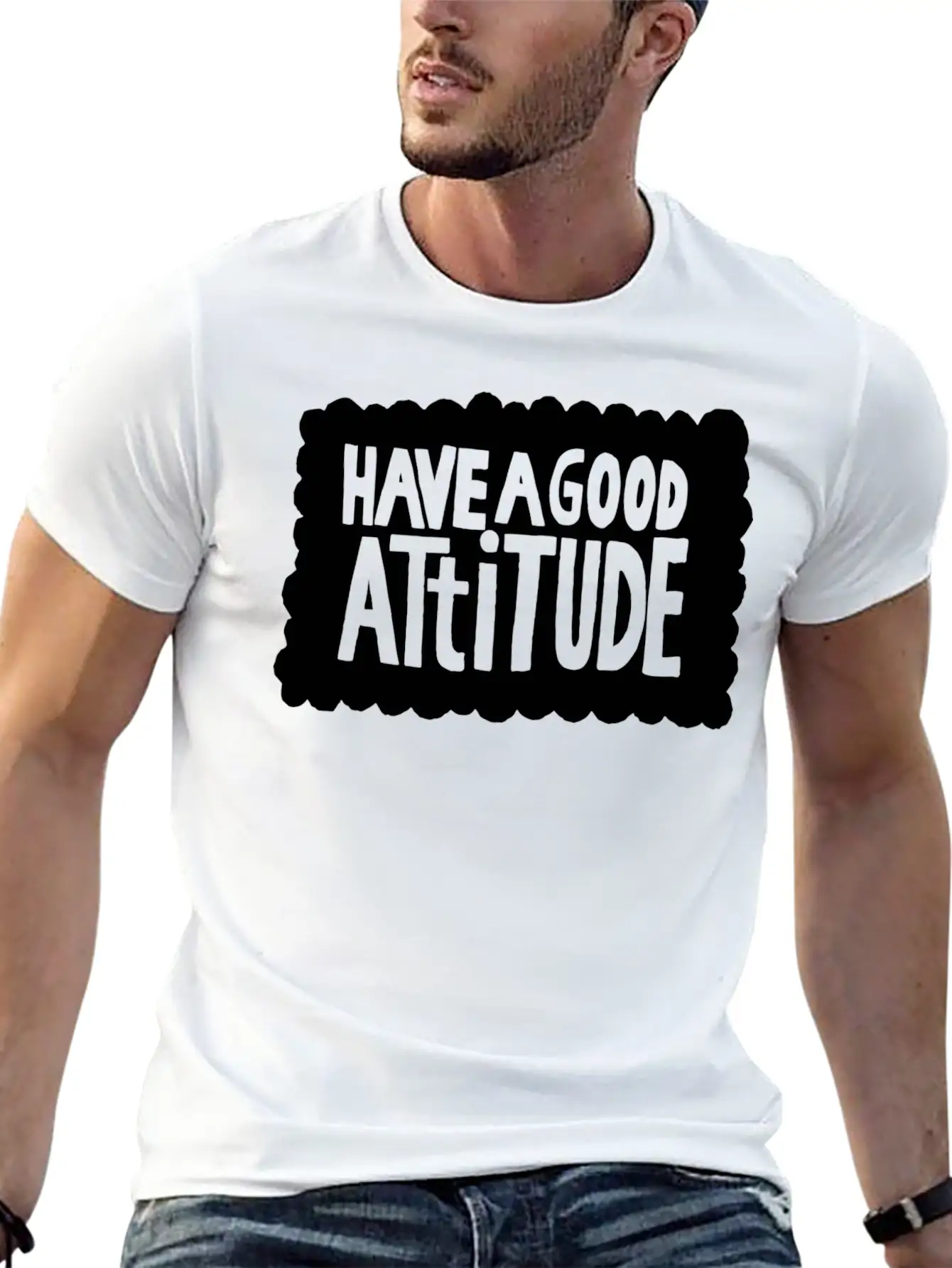 Have A Good Attitude Casual Graphic T-Shirt – Simple And Comfortable Daily Wear