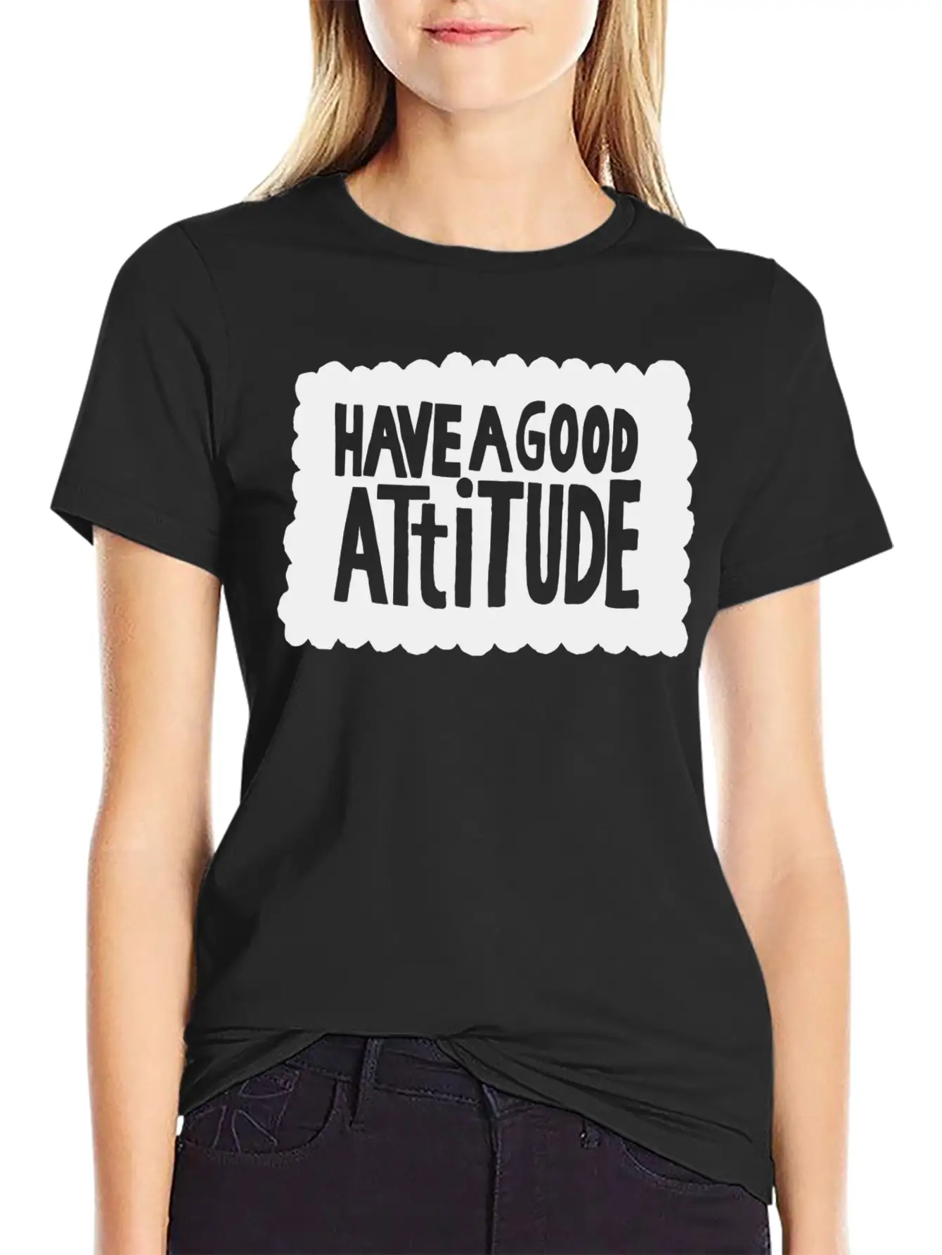 Have A Good Attitude Casual Graphic T-Shirt – Simple And Comfortable Daily Wear