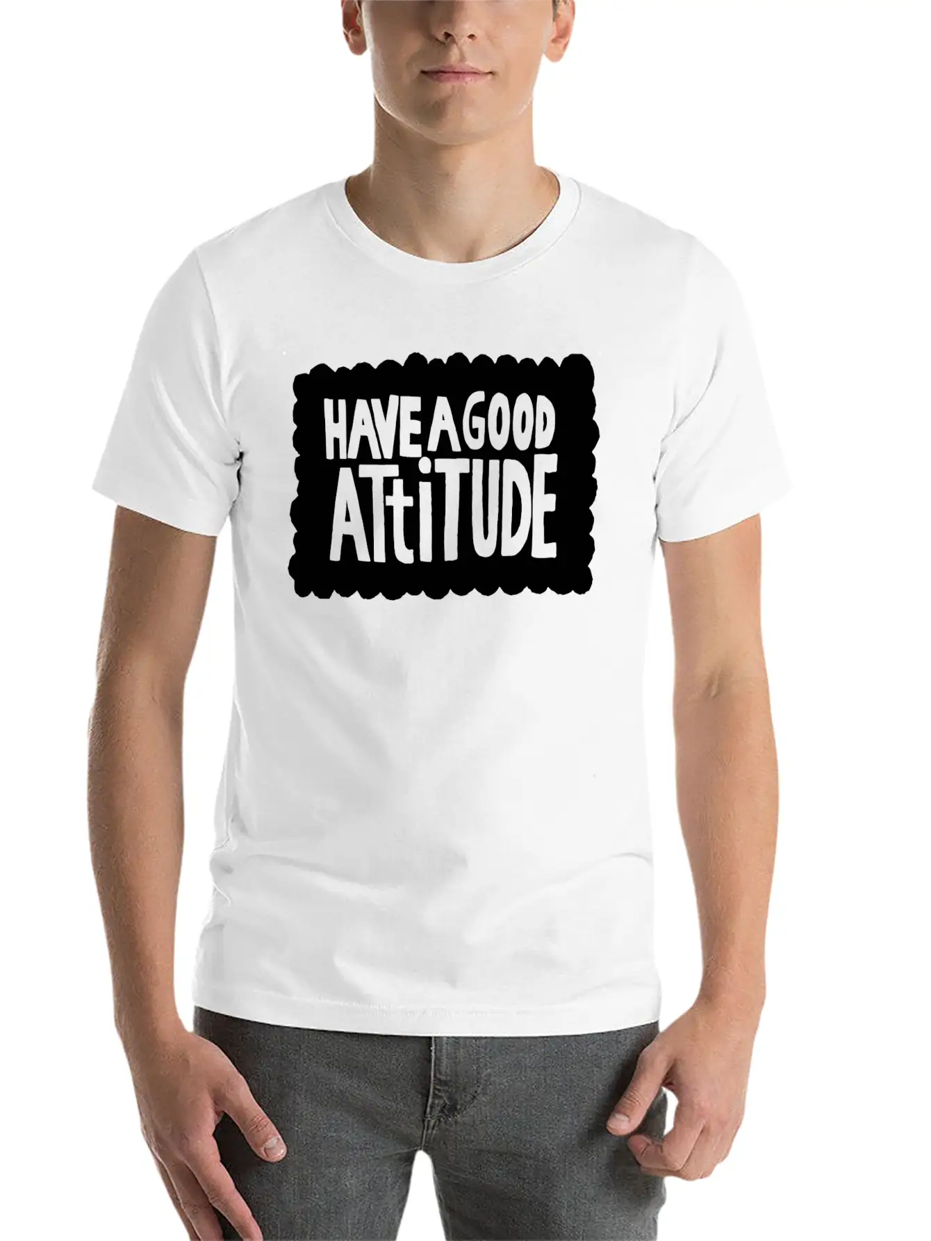 Have A Good Attitude Casual Graphic T-Shirt – Simple And Comfortable Daily Wear