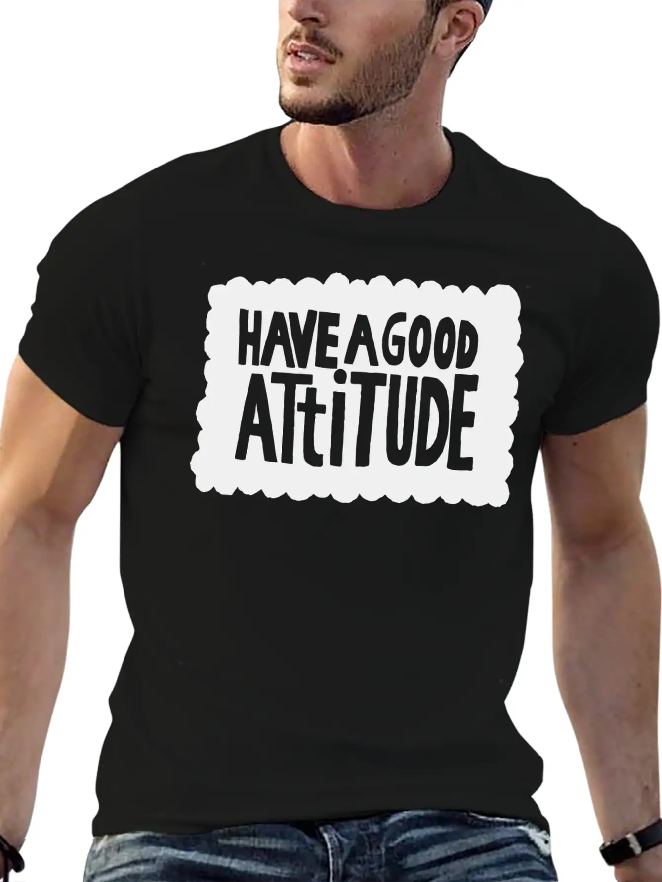 Have A Good Attitude Casual Graphic T-Shirt – Simple And Comfortable Daily Wear