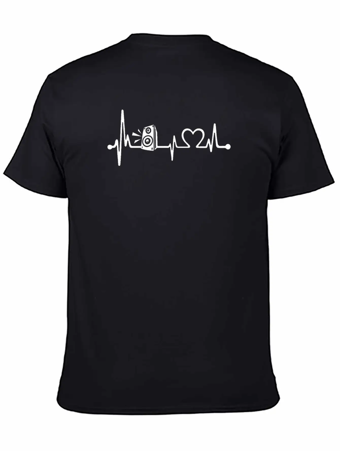 Heartbeat Speaker Heart Beat Music Lover Unisex Short Sleeve Soft Cotton T-Shirt – Casual Everyday Wear