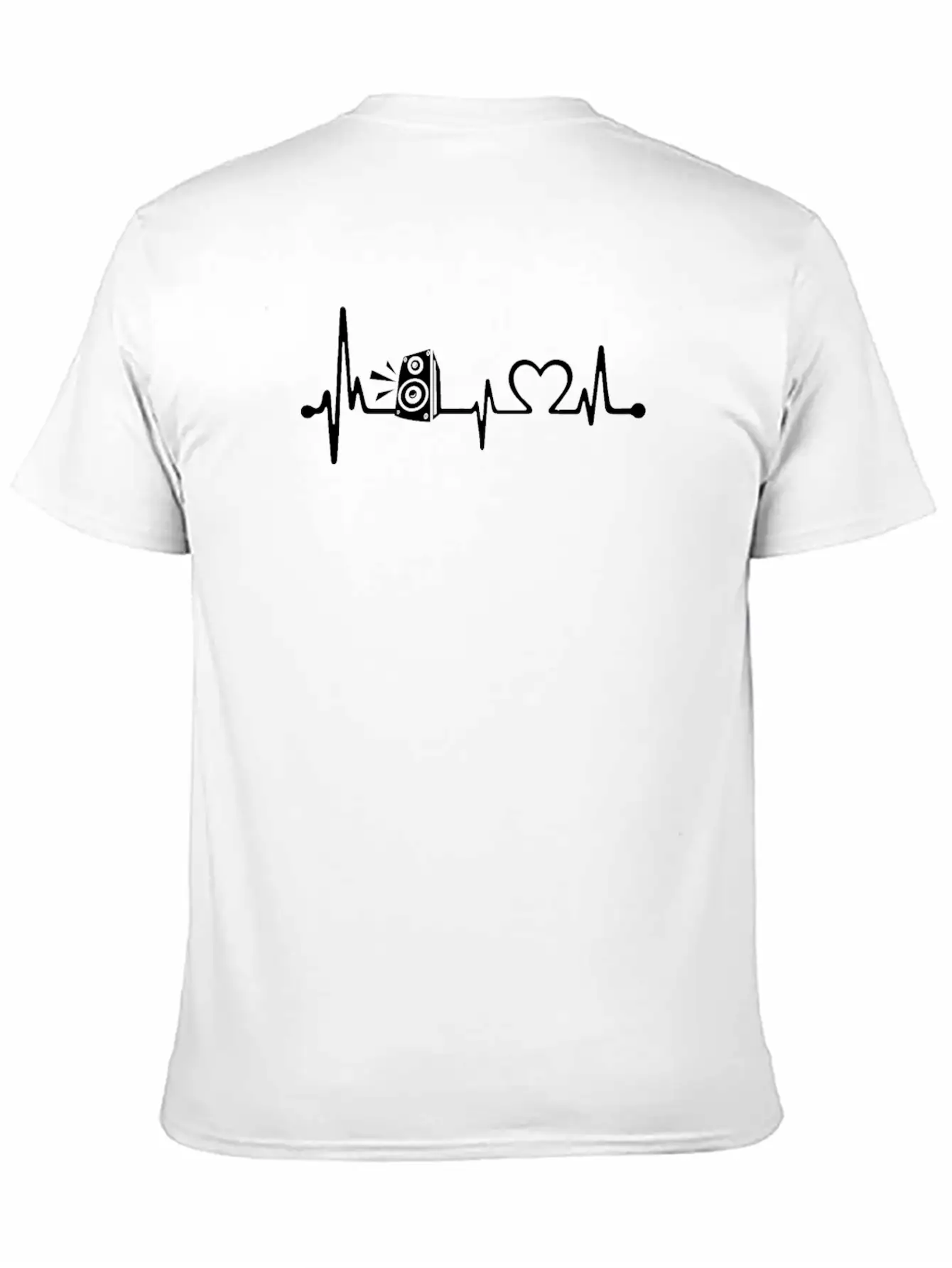 Heartbeat Speaker Heart Beat Music Lover Unisex Short Sleeve Soft Cotton T-Shirt – Casual Everyday Wear