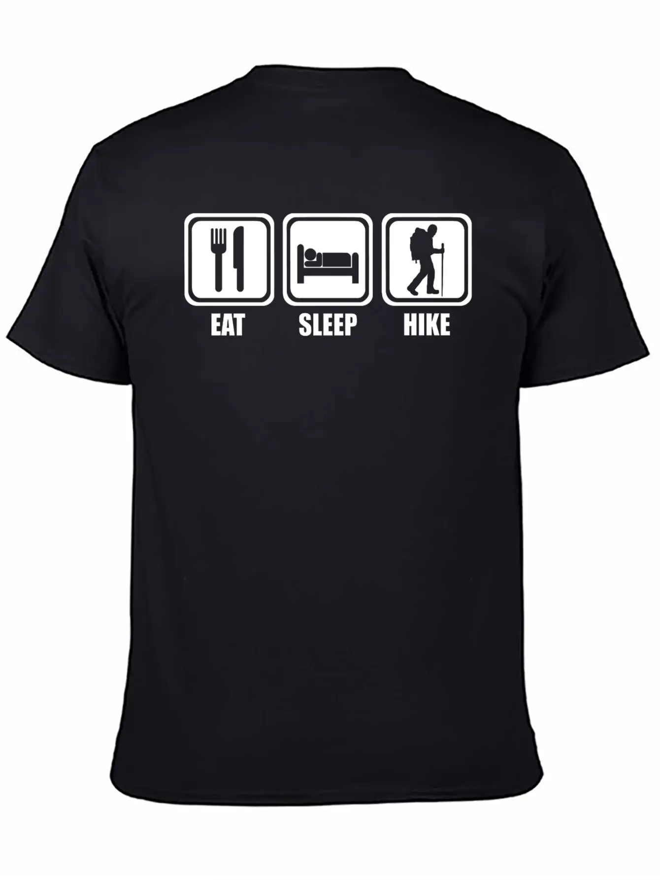 Hiking - Eat Sleep Hiking Casual Graphic T-Shirt – Simple And Comfortable Daily Wear