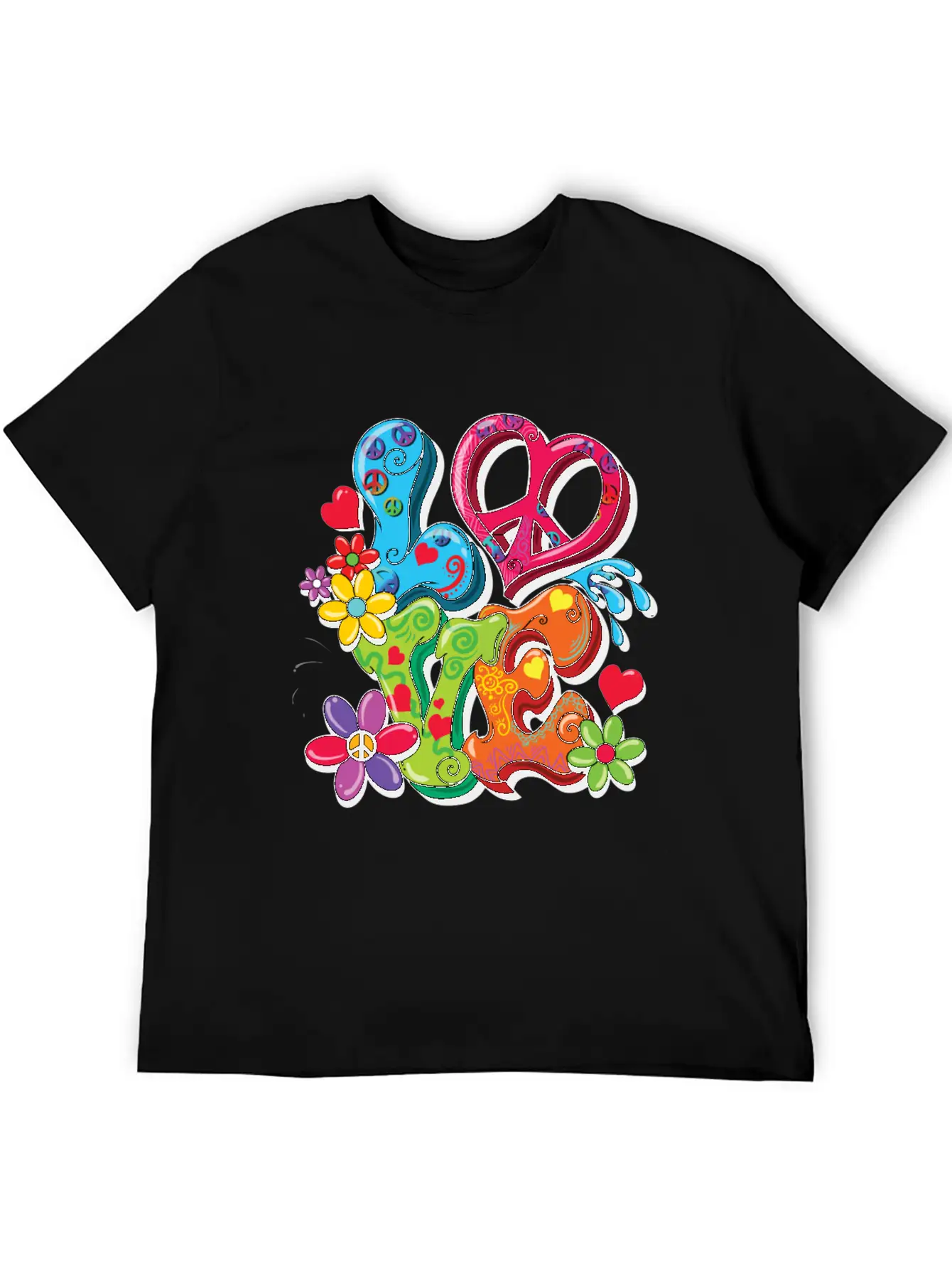 Hippie Costume Casual Graphic T-Shirt – Simple And Comfortable Daily Wear