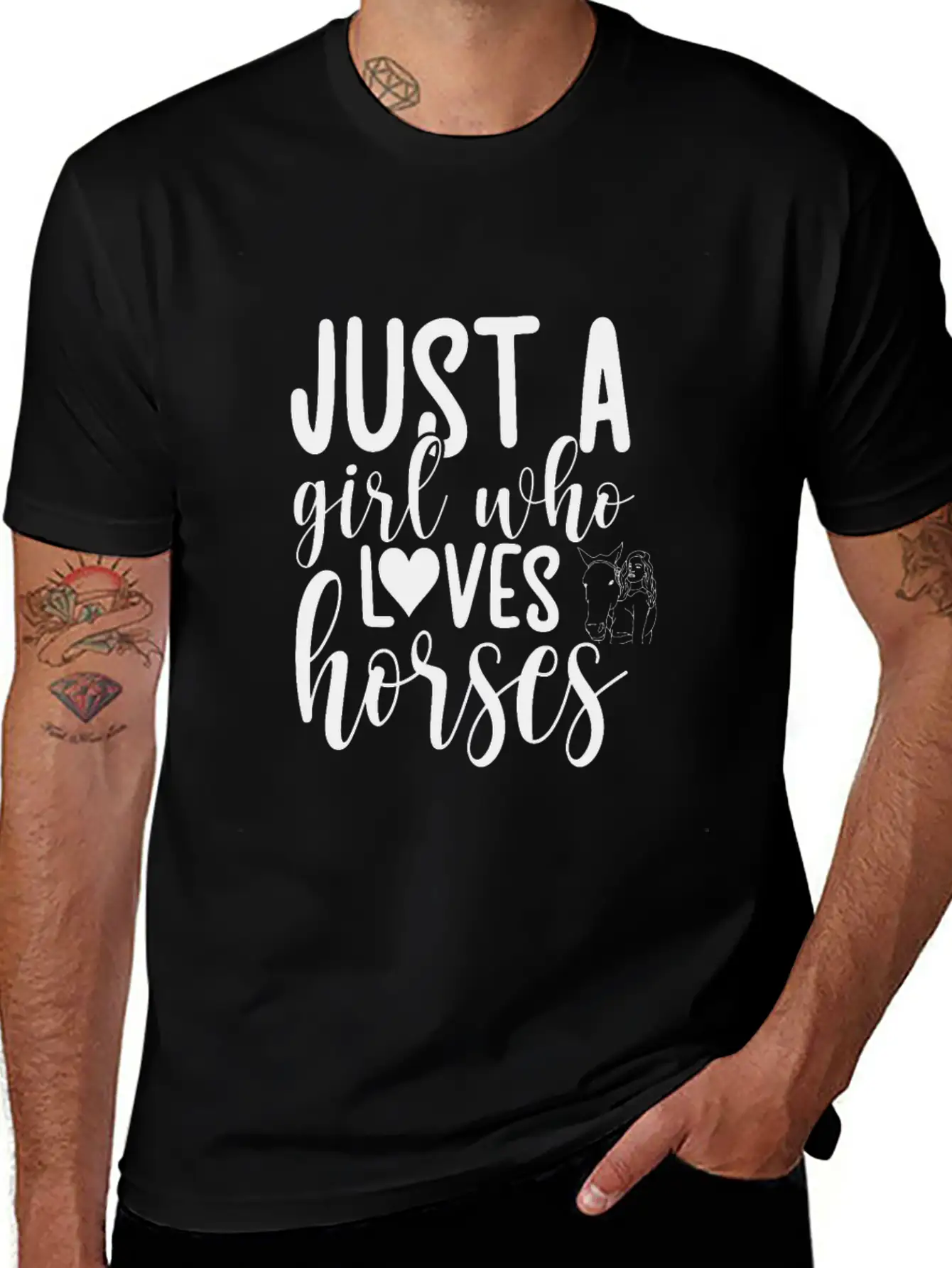 Horse, Horses Lover Design, Quote Sayings Essential Unisex Summer Tee – Soft Cotton Casual Fit