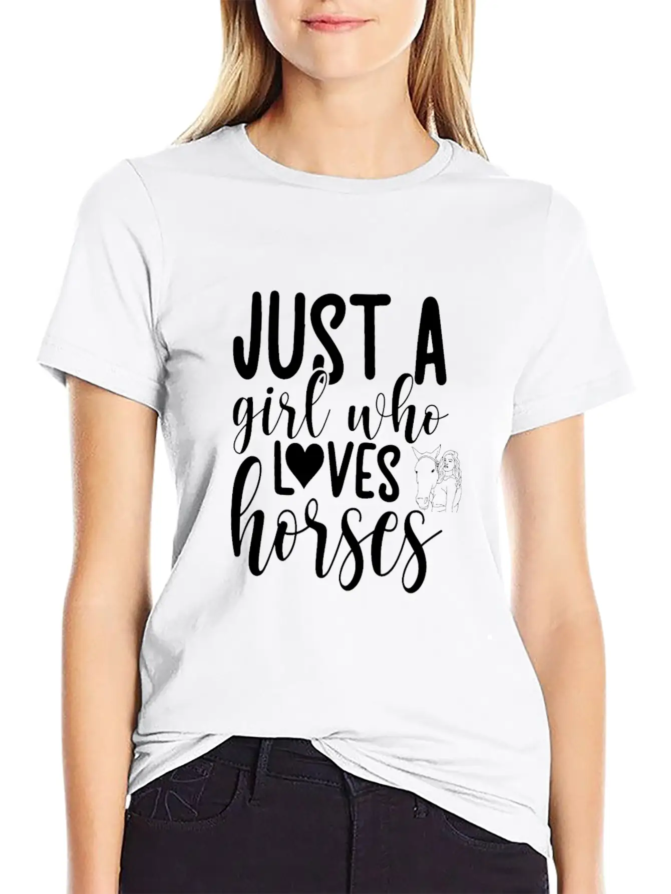 Horse, Horses Lover Design, Quote Sayings Essential Unisex Summer Tee – Soft Cotton Casual Fit