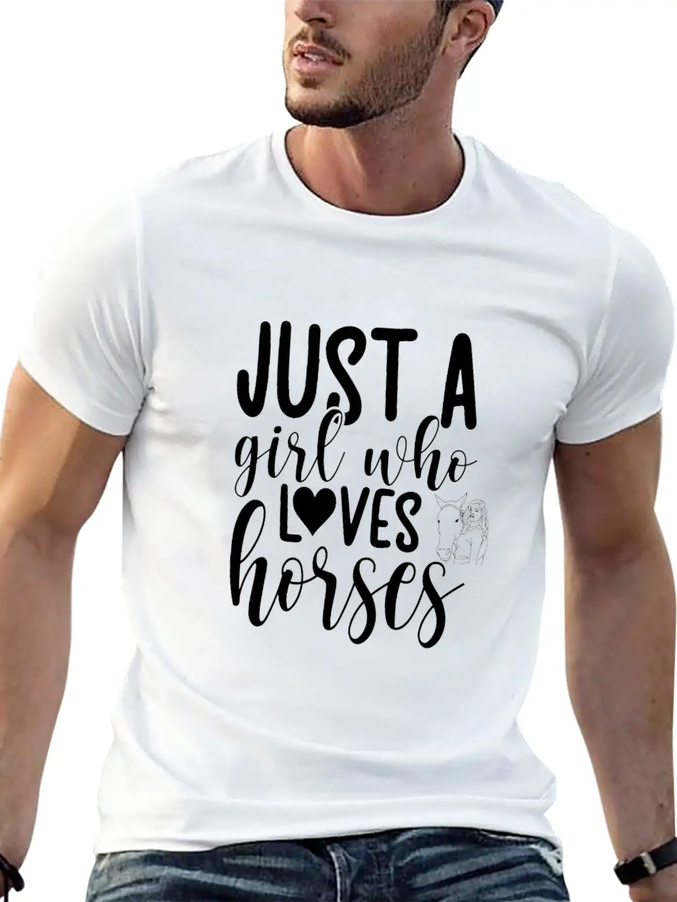 Horse, Horses Lover Design, Quote Sayings Essential Unisex Summer Tee – Soft Cotton Casual Fit