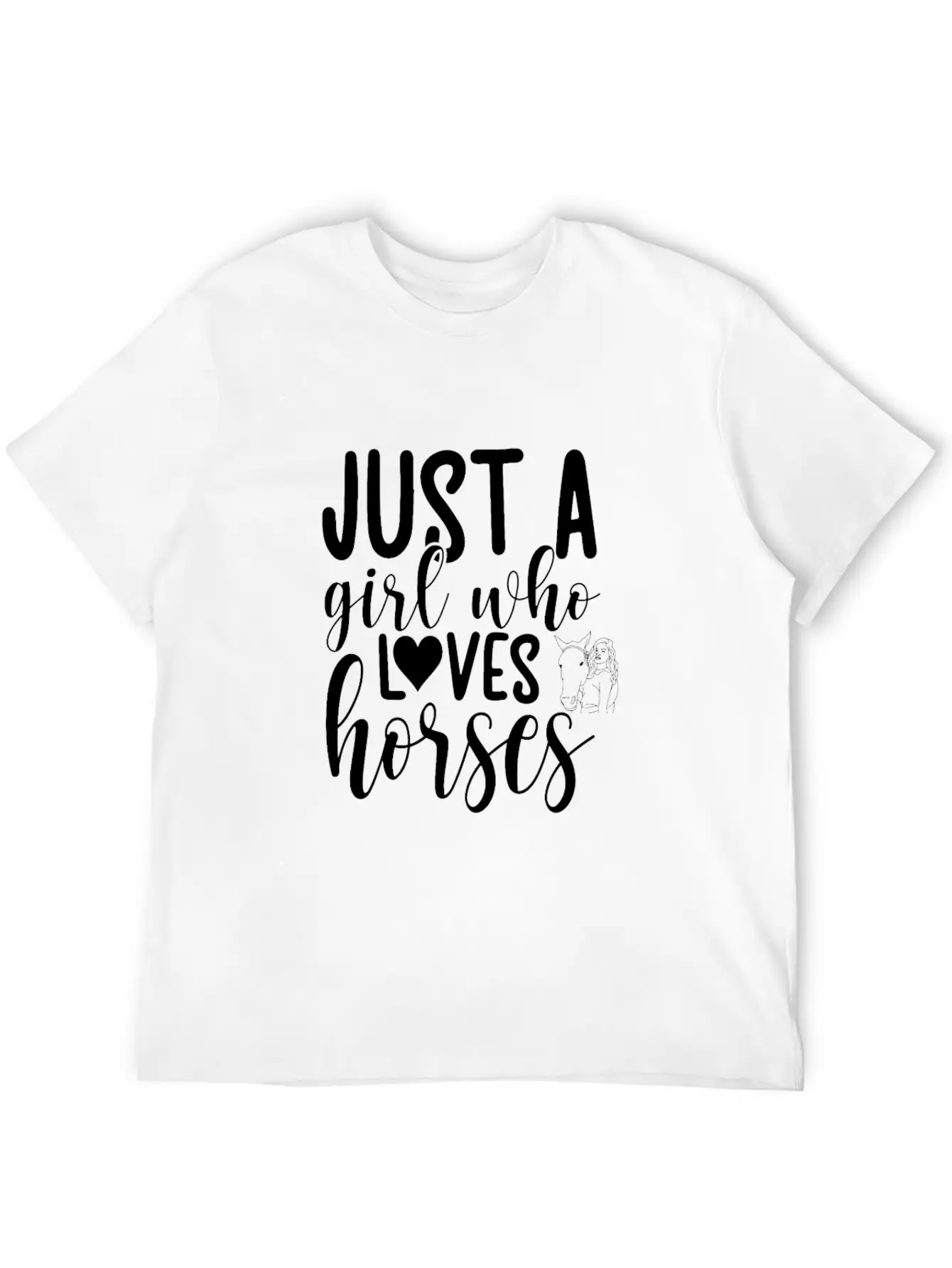 Horse, Horses Lover Design, Quote Sayings Essential Unisex Summer Tee – Soft Cotton Casual Fit