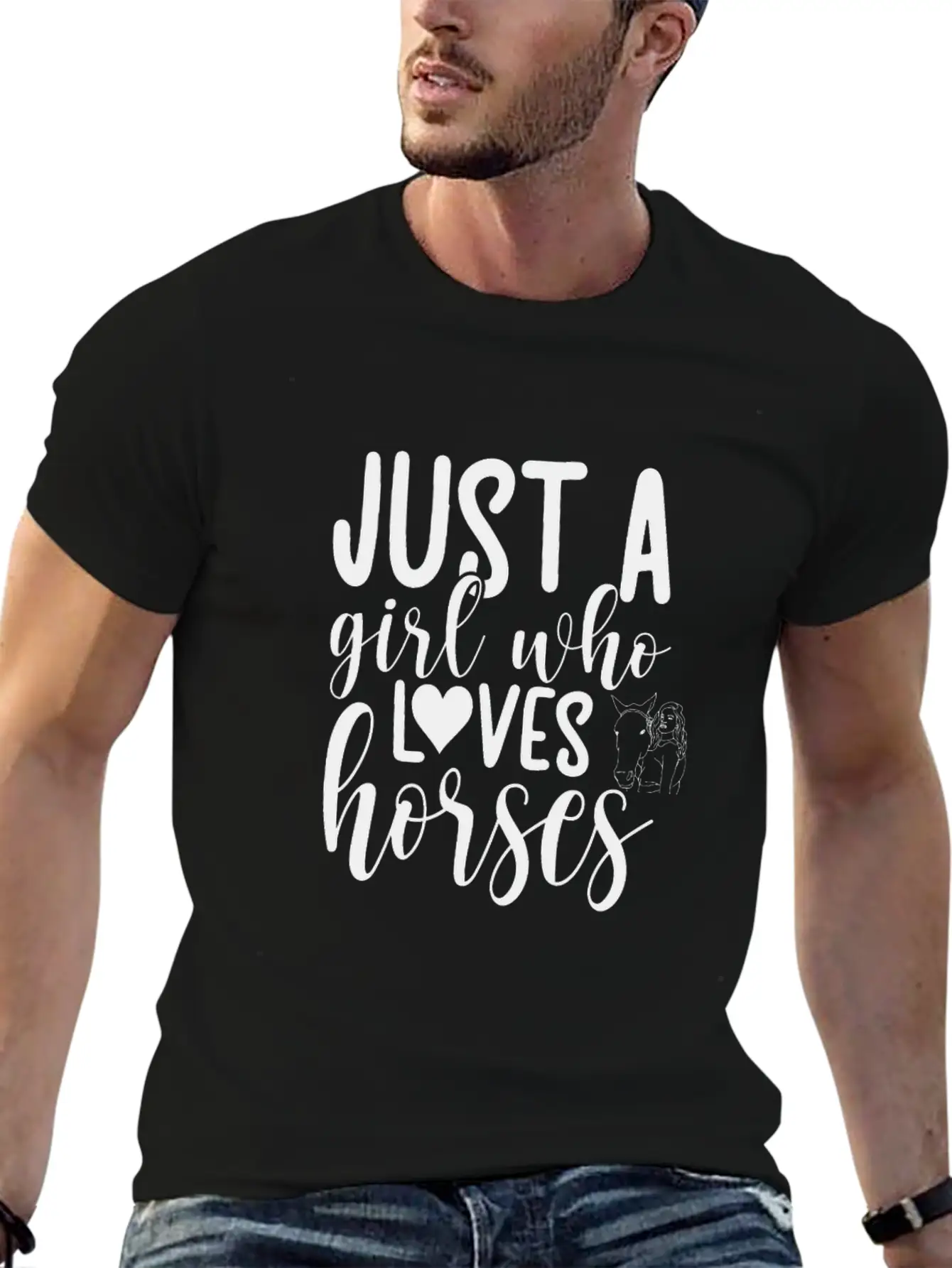 Horse, Horses Lover Design, Quote Sayings Essential Unisex Summer Tee – Soft Cotton Casual Fit