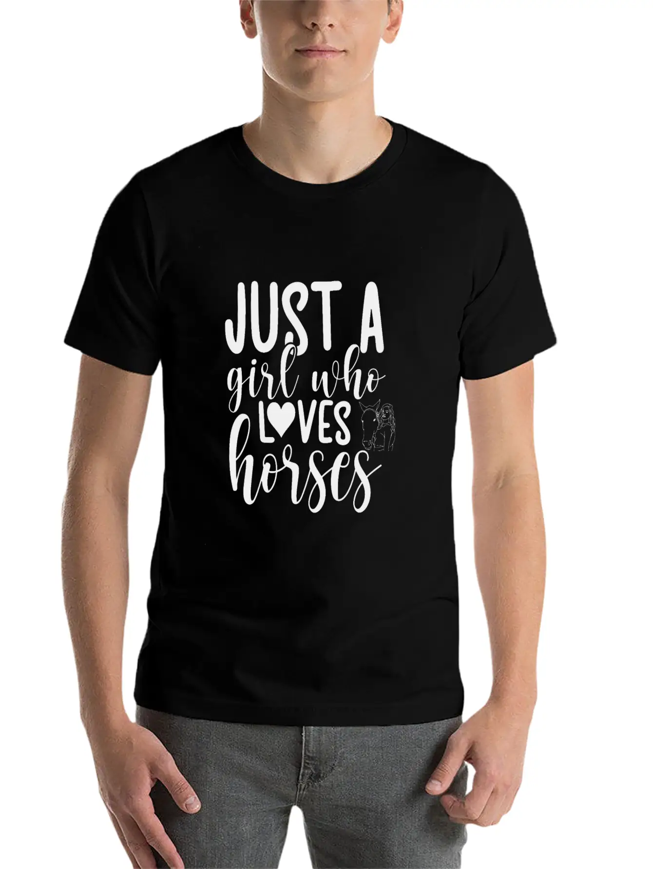 Horse, Horses Lover Design, Quote Sayings Essential Unisex Summer Tee – Soft Cotton Casual Fit