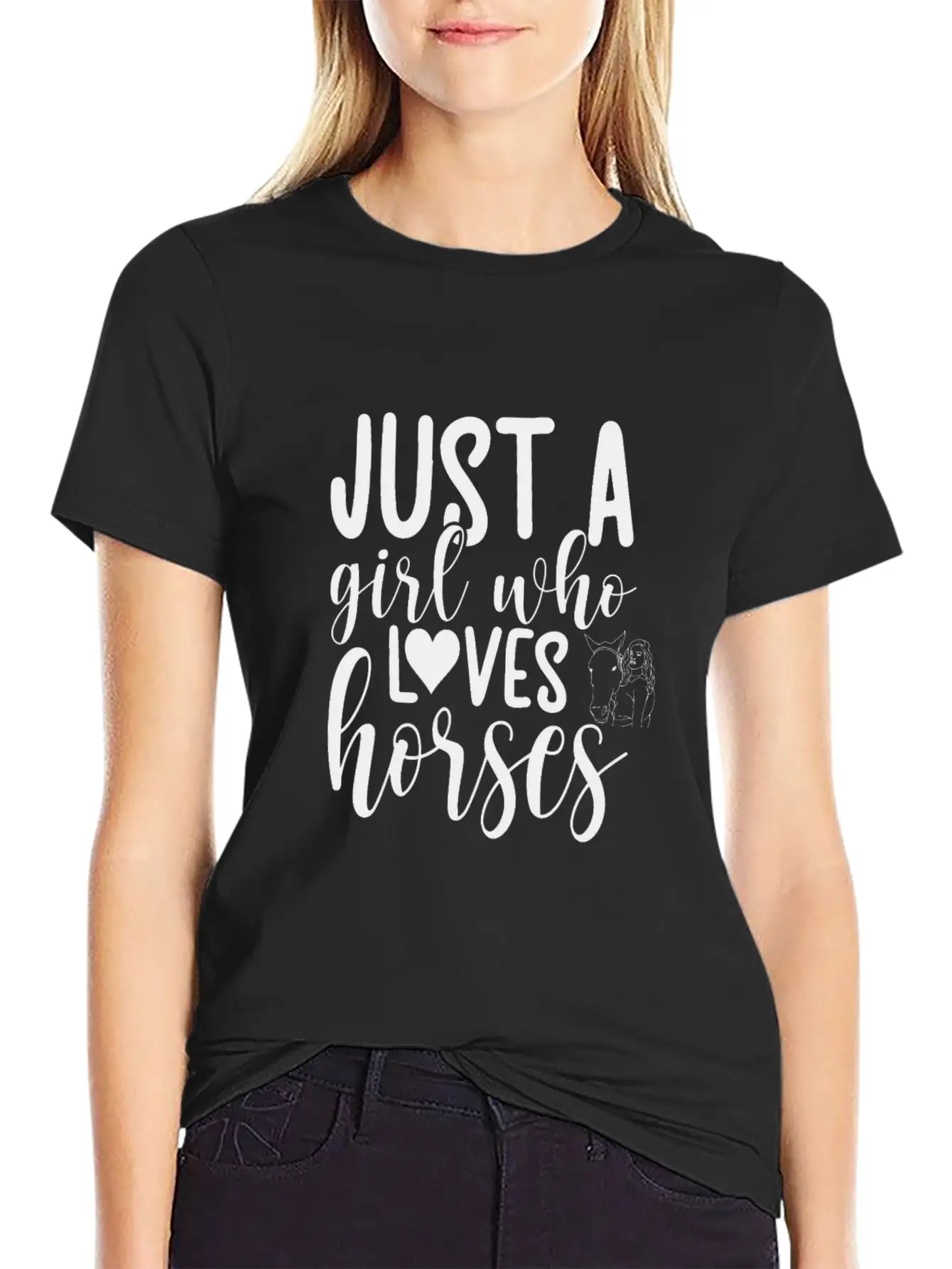 Horse, Horses Lover Design, Quote Sayings Essential Unisex Summer Tee – Soft Cotton Casual Fit
