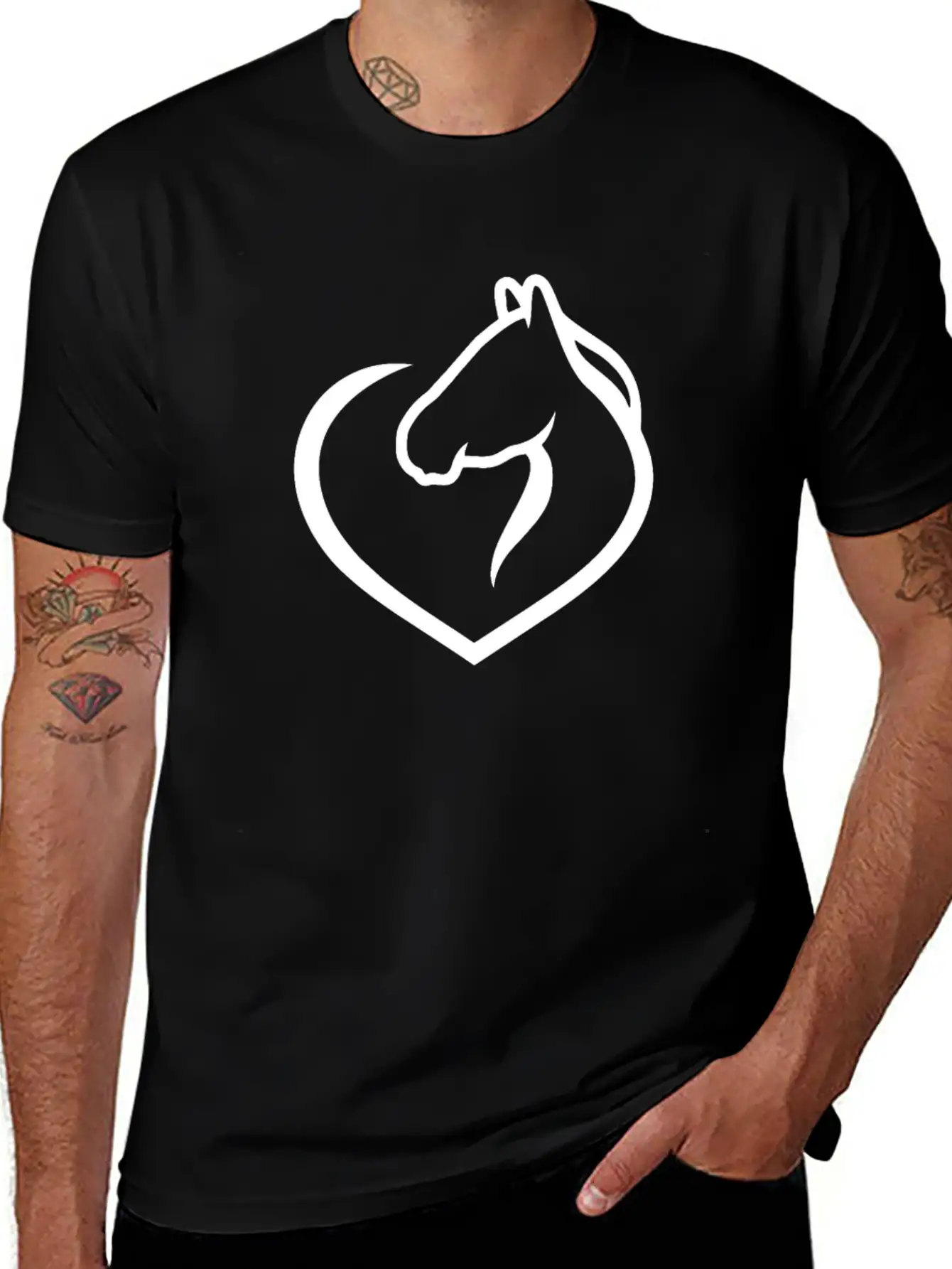 Horse Lover Tshirt Simple Everyday Graphic Tee – Lightweight Summer Wear