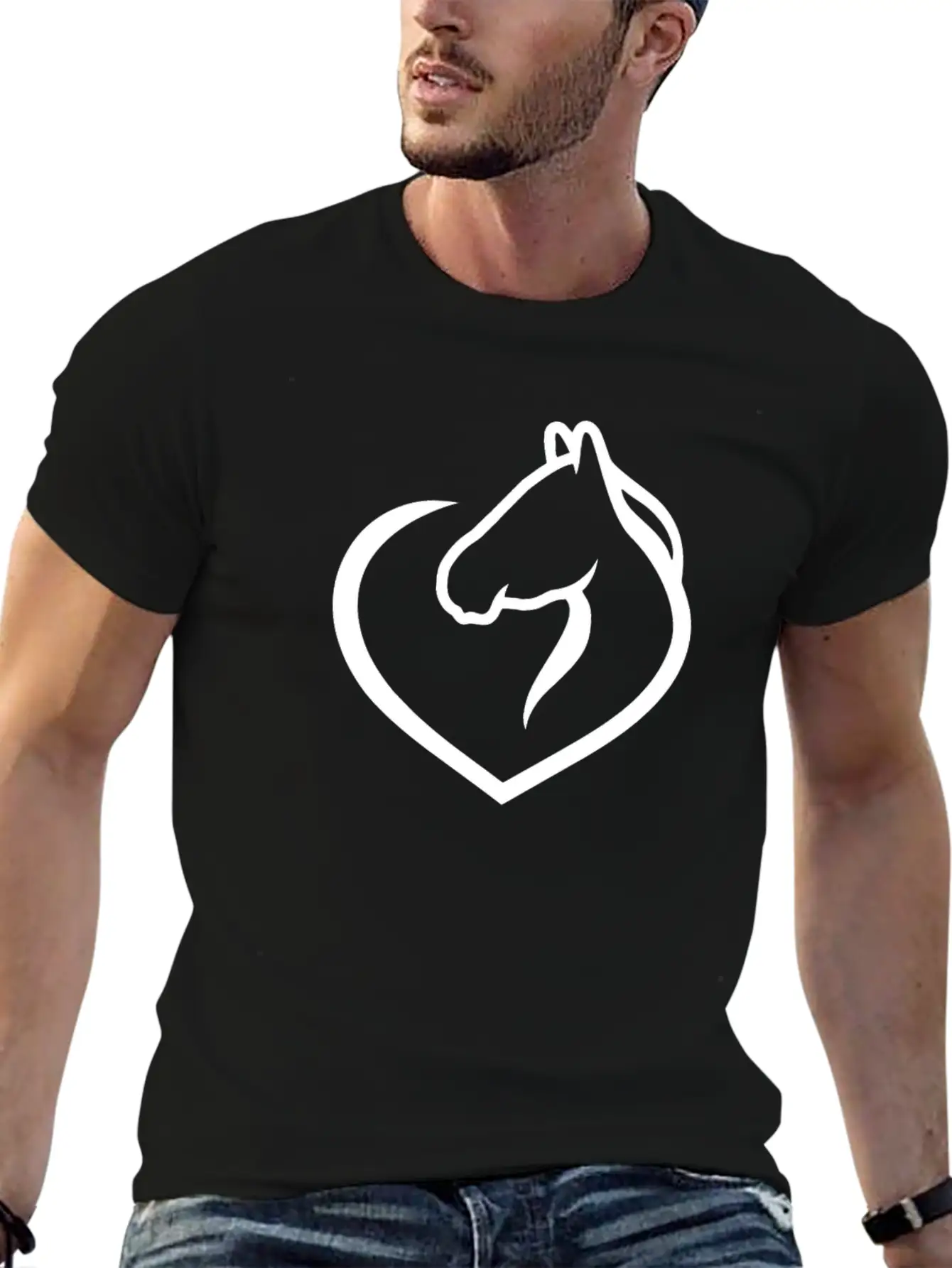 Horse Lover Tshirt Simple Everyday Graphic Tee – Lightweight Summer Wear