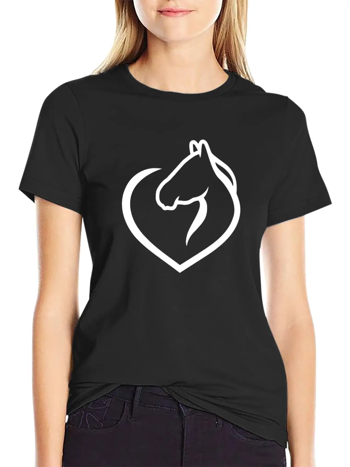 Horse Lover Tshirt Simple Everyday Graphic Tee – Lightweight Summer Wear