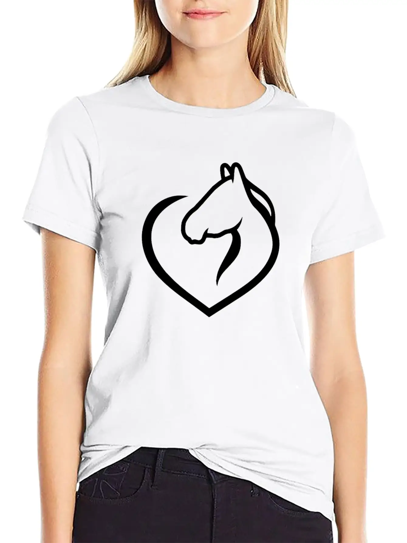 Horse Lover Tshirt Simple Everyday Graphic Tee – Lightweight Summer Wear