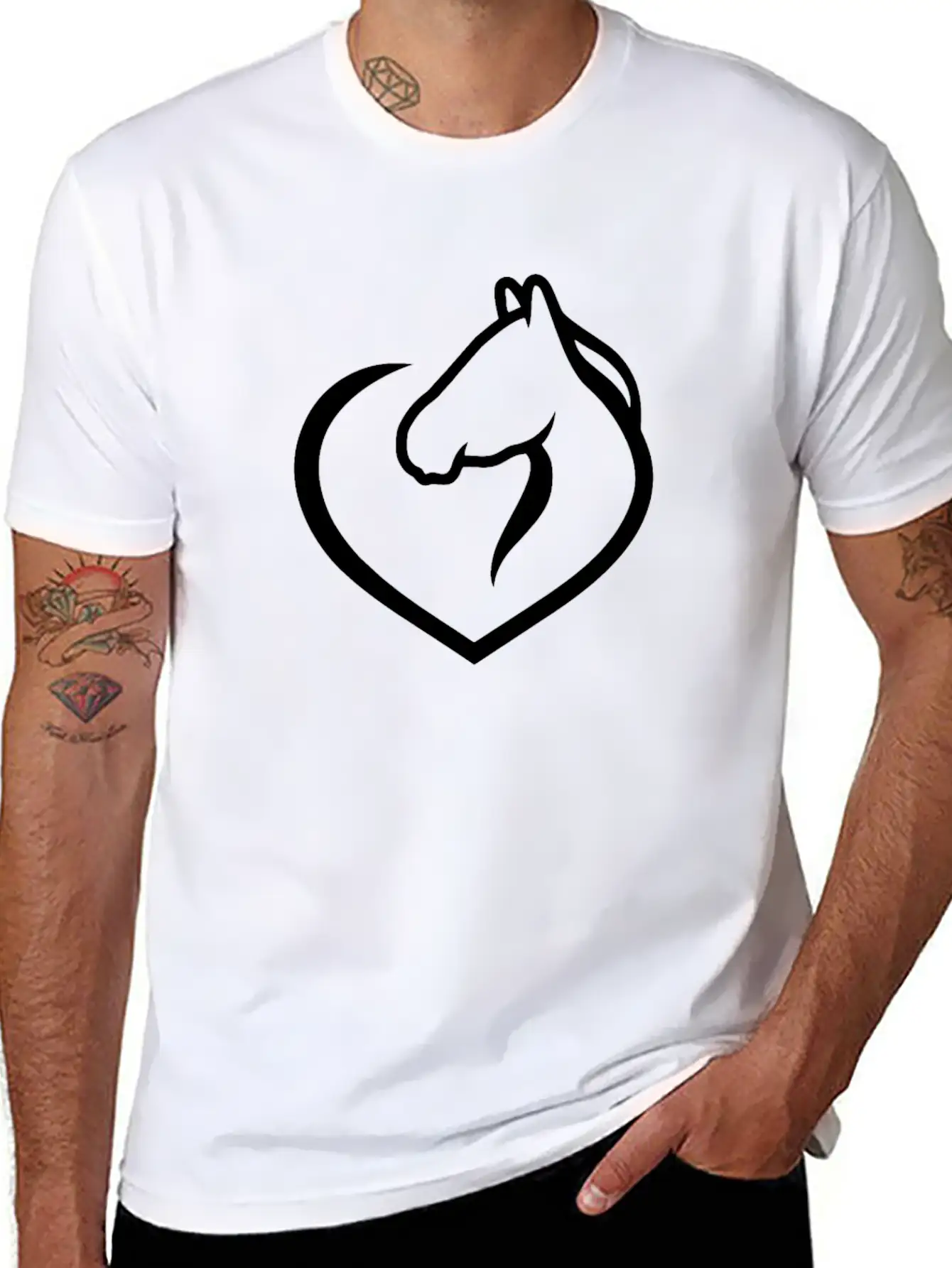 Horse Lover Tshirt Simple Everyday Graphic Tee – Lightweight Summer Wear