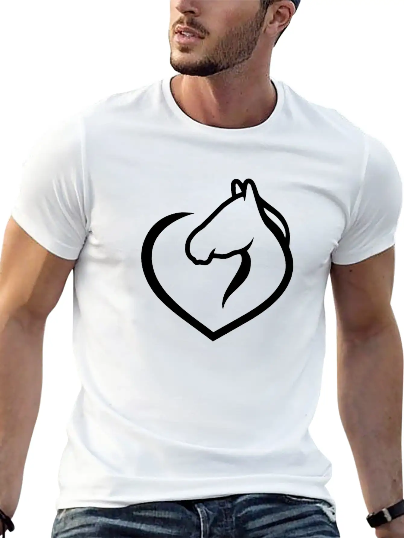 Horse Lover Tshirt Simple Everyday Graphic Tee – Lightweight Summer Wear