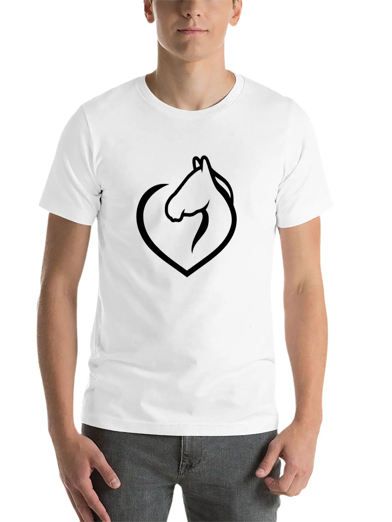 Horse Lover Tshirt Simple Everyday Graphic Tee – Lightweight Summer Wear