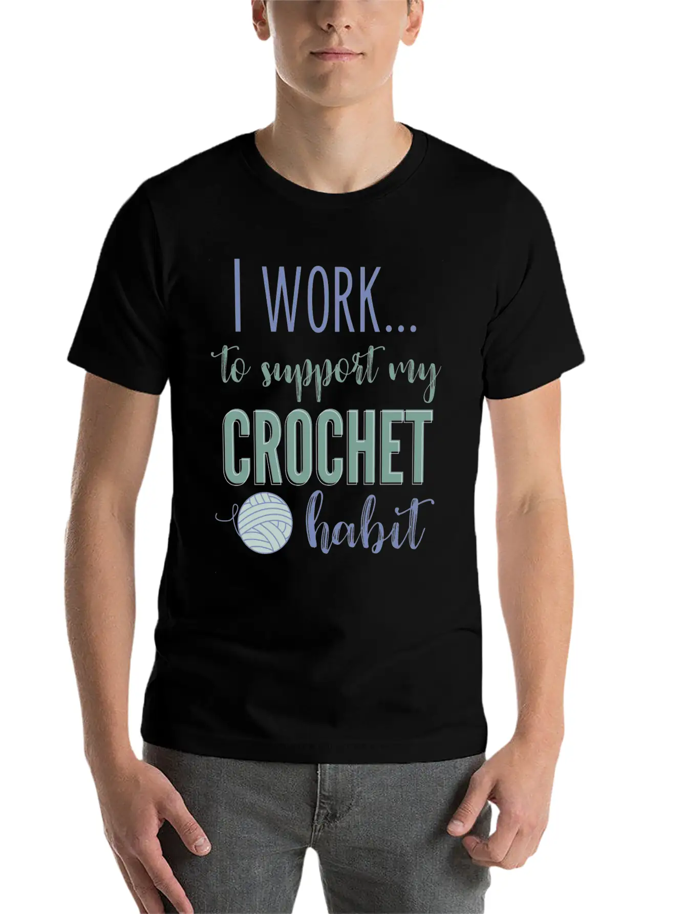 I Work To Support My Crochet Habit Classic Cotton Tee – Unisex Comfort For Any Season