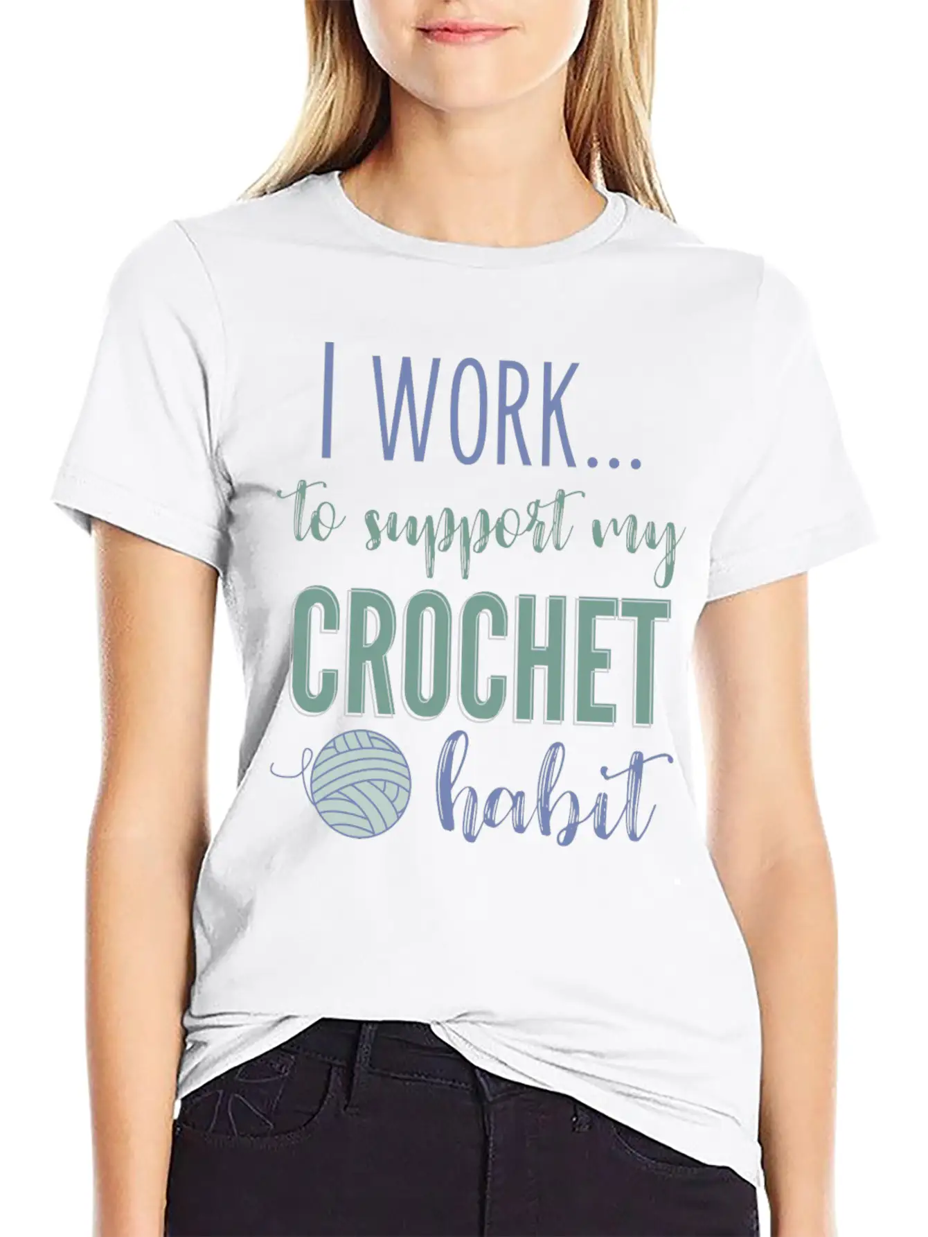 I Work To Support My Crochet Habit Classic Cotton Tee – Unisex Comfort For Any Season
