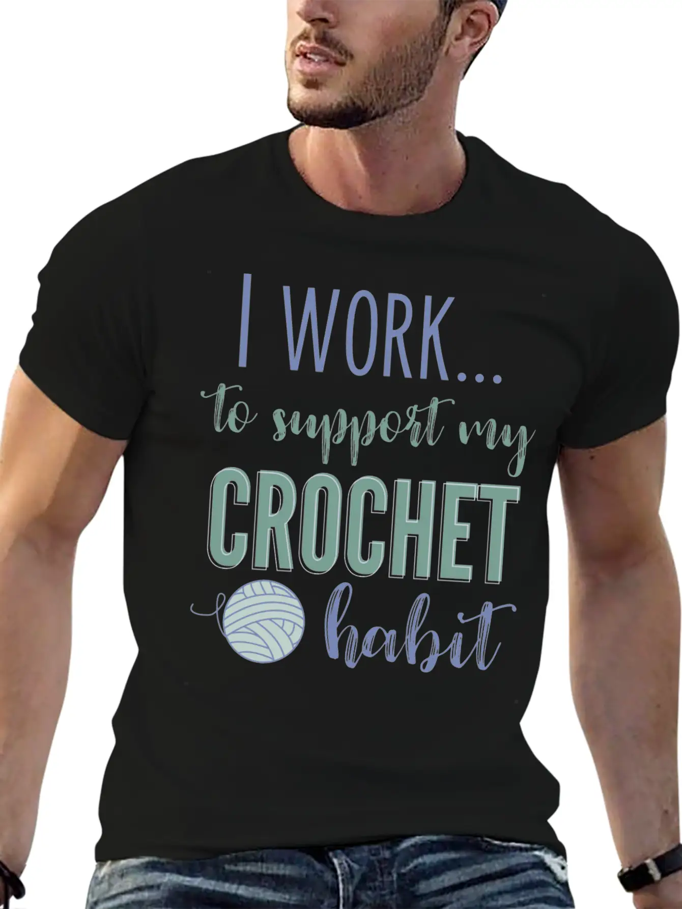 I Work To Support My Crochet Habit Classic Cotton Tee – Unisex Comfort For Any Season