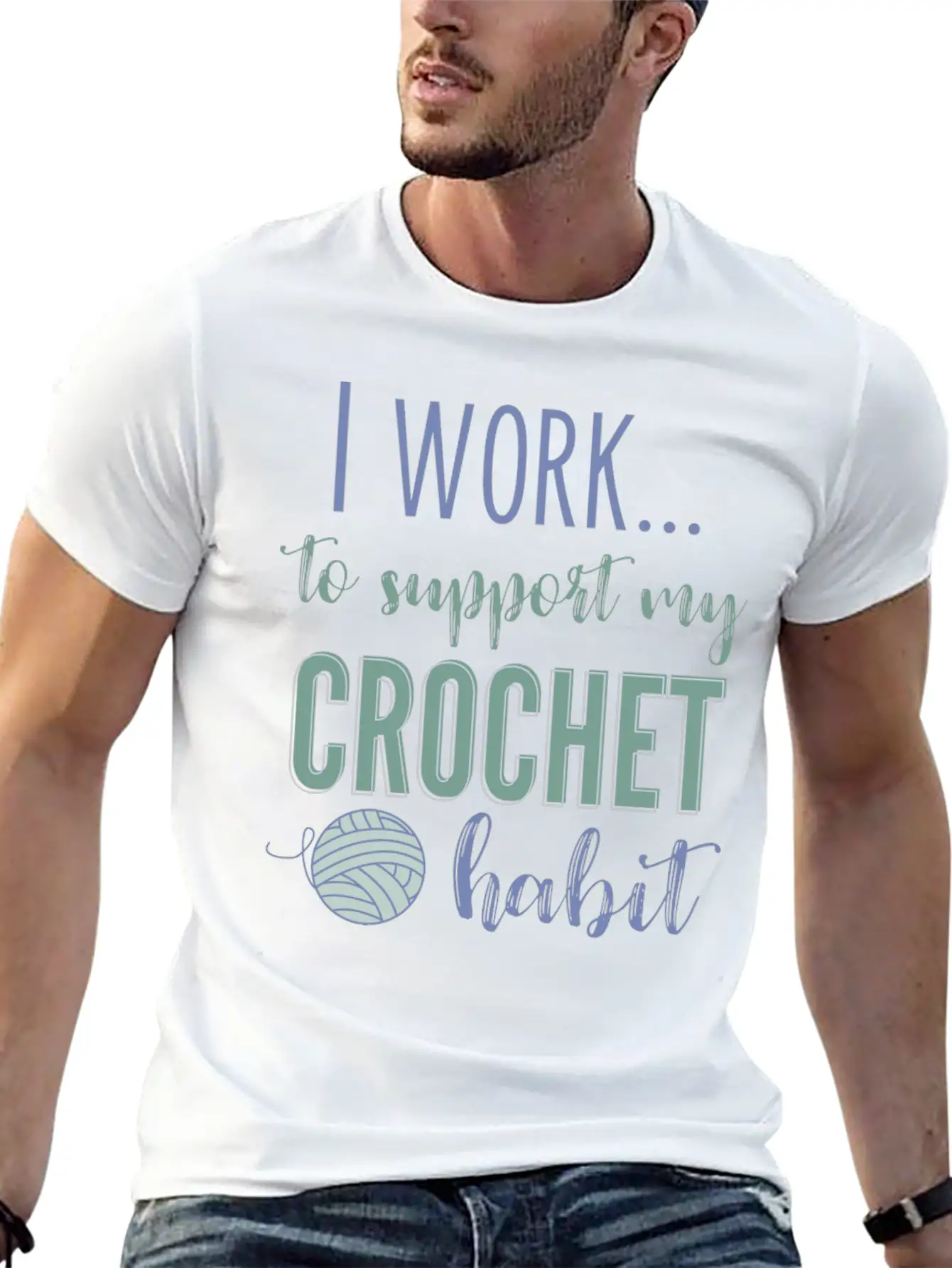 I Work To Support My Crochet Habit Classic Cotton Tee – Unisex Comfort For Any Season