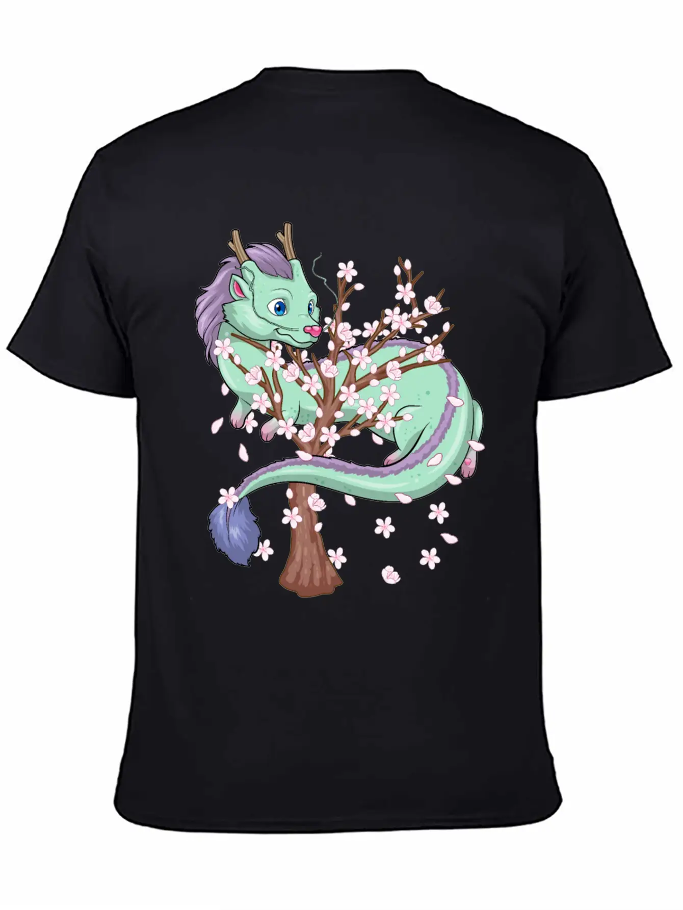 Japanese Sakura Dragon Cherry Blossom Sakura Flowe Classic Cotton Tee – Unisex Comfort For Any Season