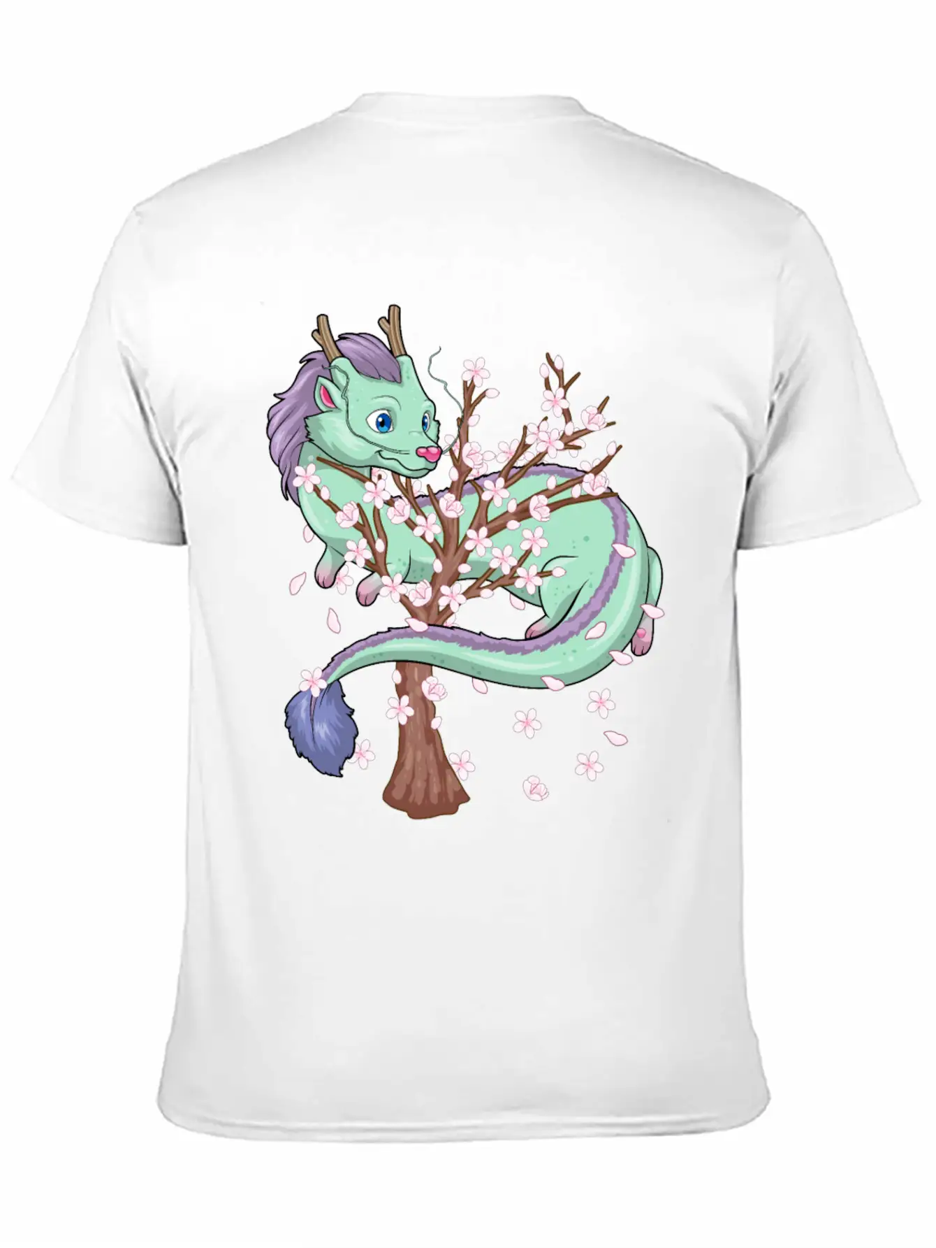 Japanese Sakura Dragon Cherry Blossom Sakura Flowe Classic Cotton Tee – Unisex Comfort For Any Season