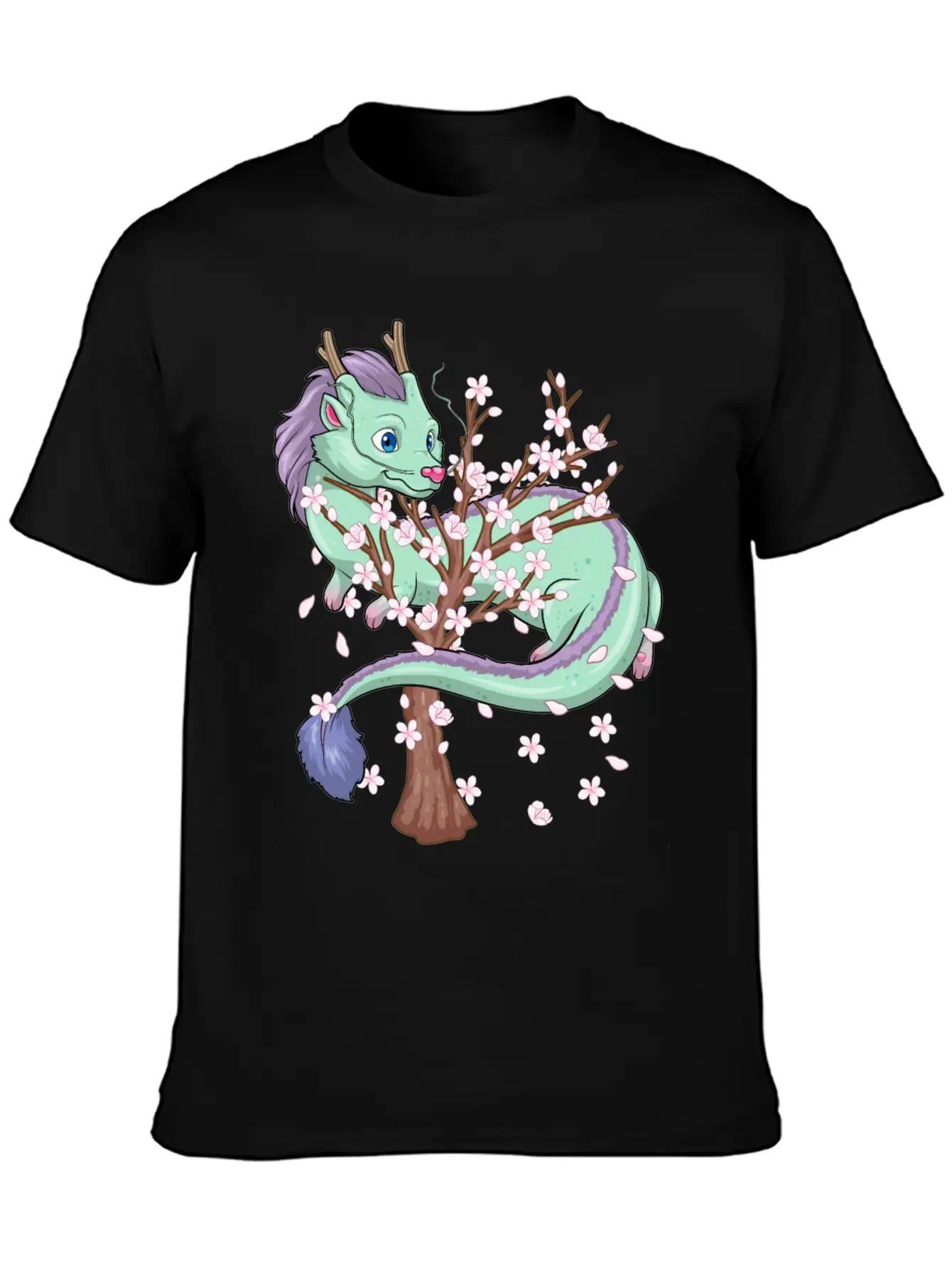 Japanese Sakura Dragon Cherry Blossom Sakura Flowe Classic Cotton Tee – Unisex Comfort For Any Season