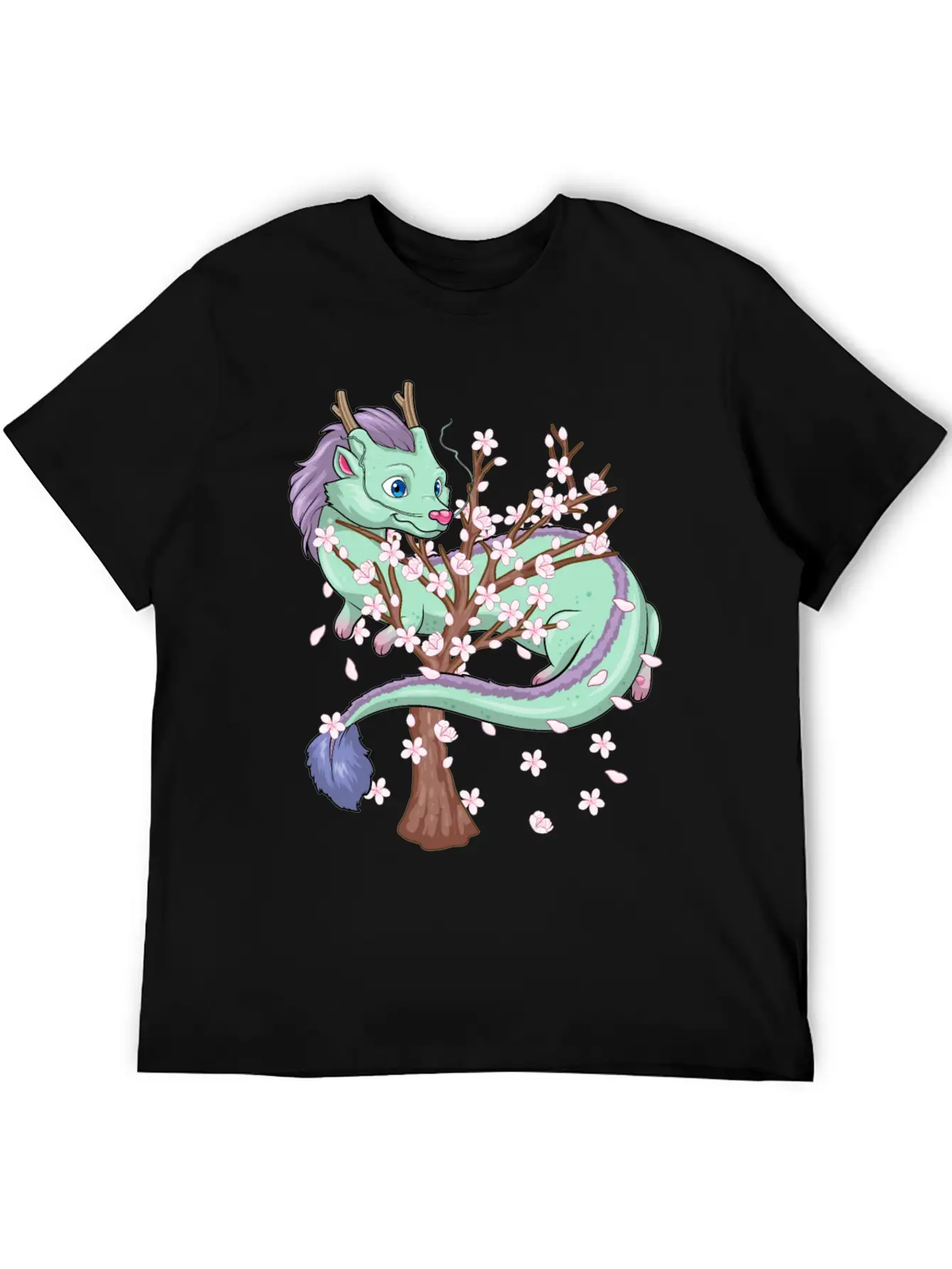 Japanese Sakura Dragon Cherry Blossom Sakura Flowe Classic Cotton Tee – Unisex Comfort For Any Season