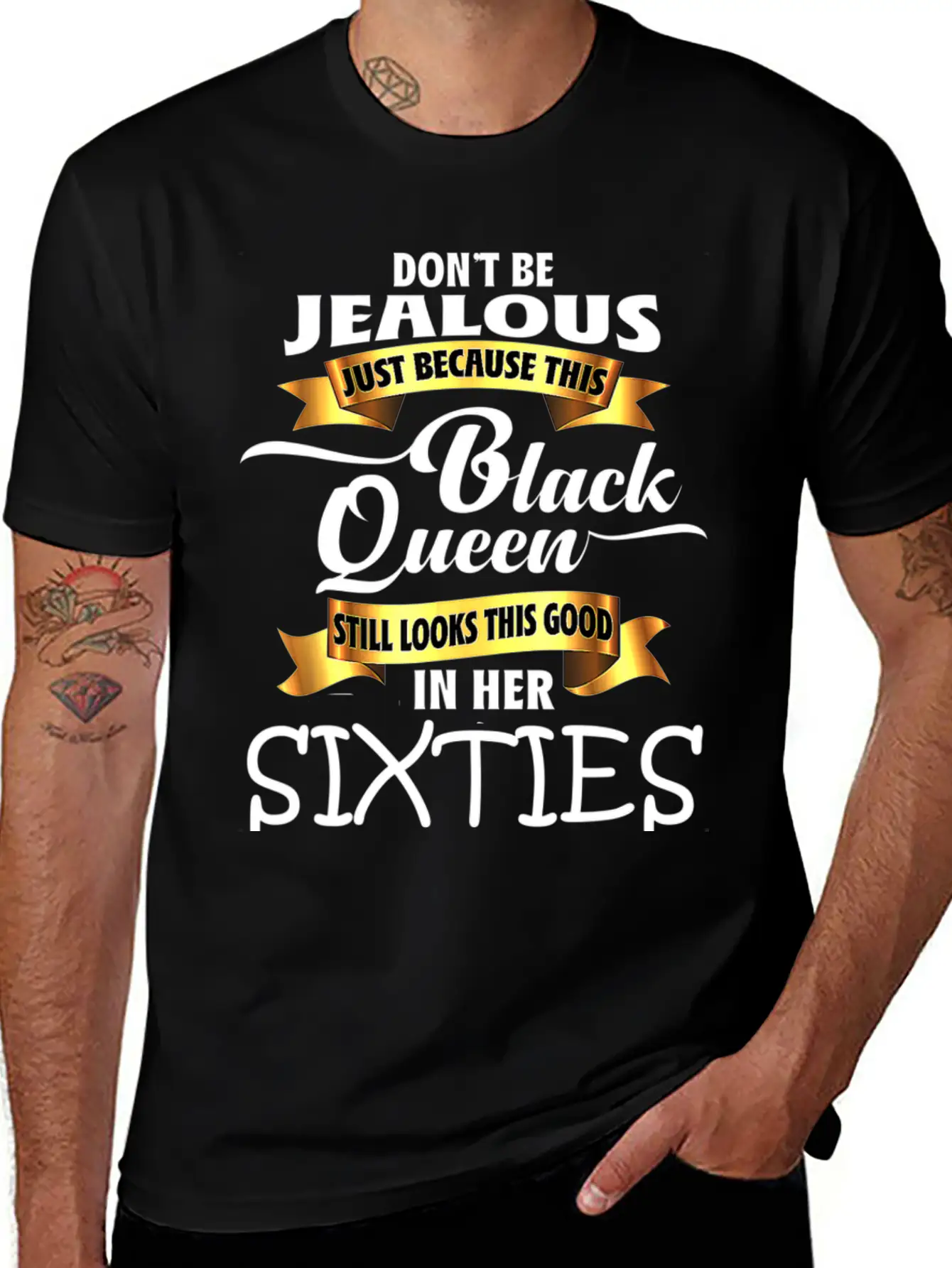 Jealous Queen Sixties Black History Gift Political Casual Graphic T-Shirt – Simple And Comfortable Daily Wear