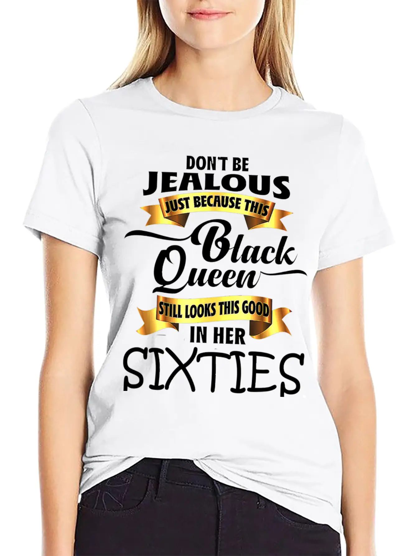 Jealous Queen Sixties Black History Gift Political Casual Graphic T-Shirt – Simple And Comfortable Daily Wear