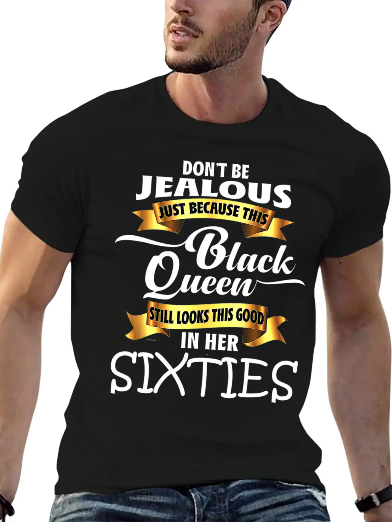 Jealous Queen Sixties Black History Gift Political Casual Graphic T-Shirt – Simple And Comfortable Daily Wear