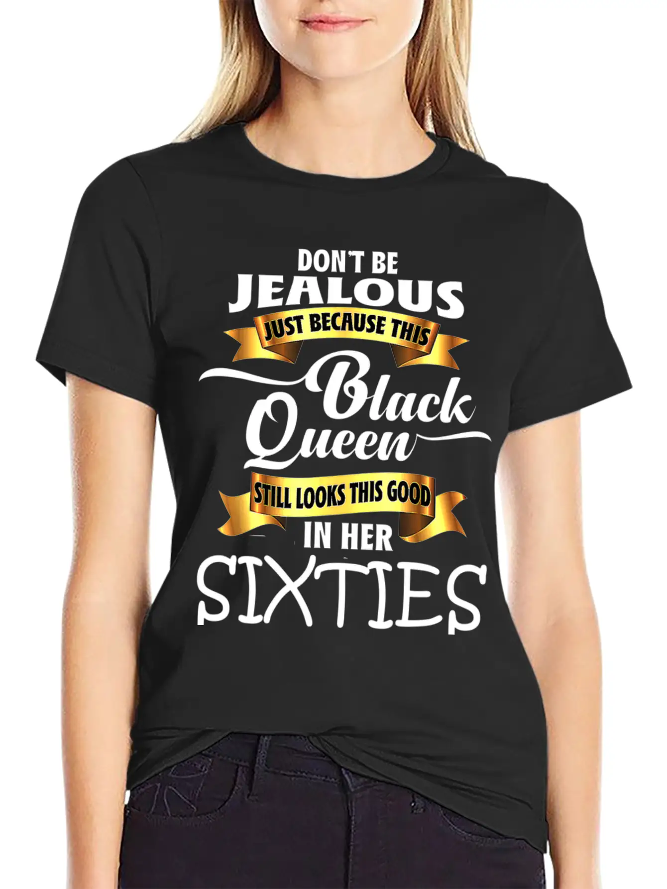 Jealous Queen Sixties Black History Gift Political Casual Graphic T-Shirt – Simple And Comfortable Daily Wear