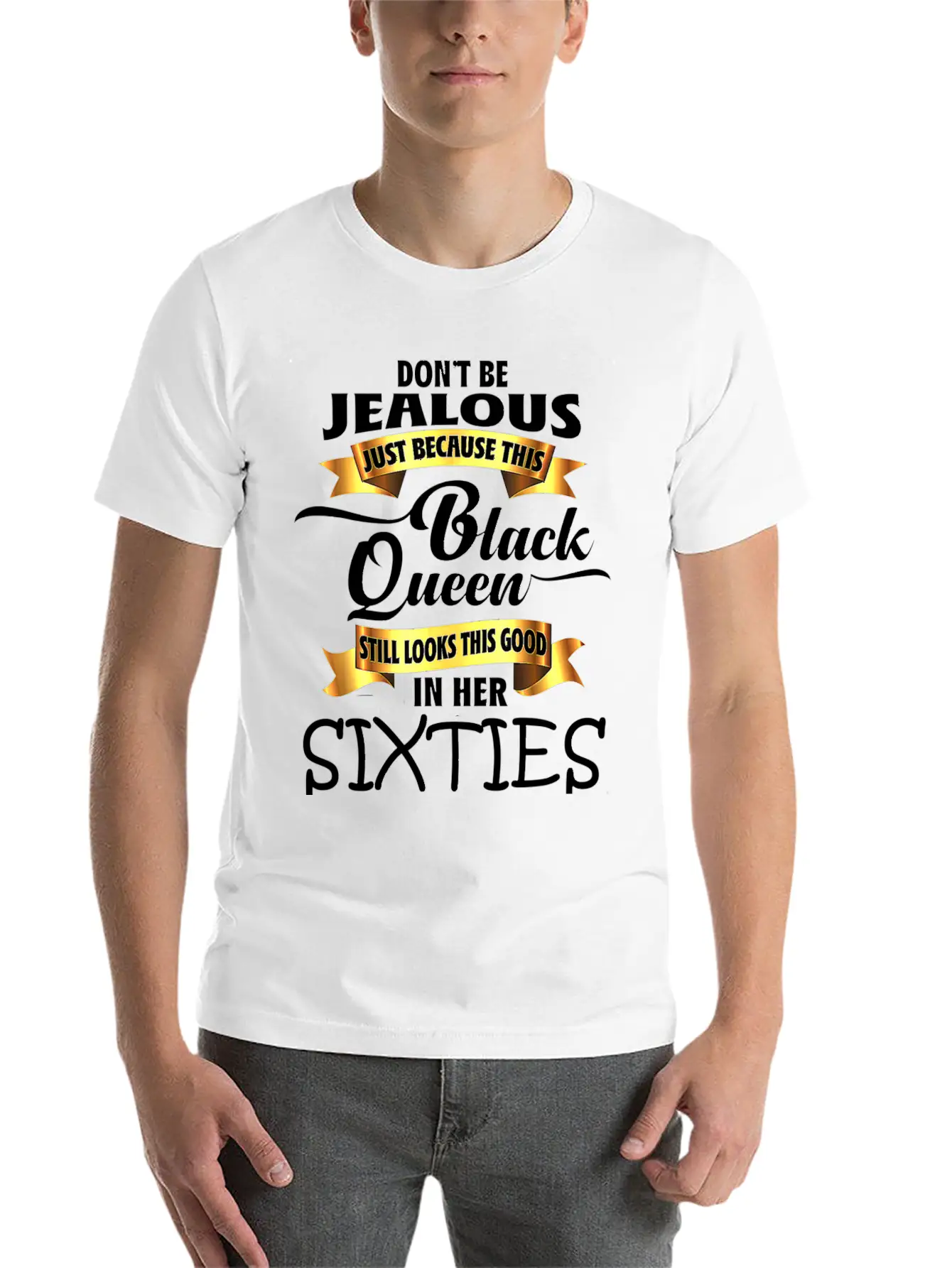 Jealous Queen Sixties Black History Gift Political Casual Graphic T-Shirt – Simple And Comfortable Daily Wear