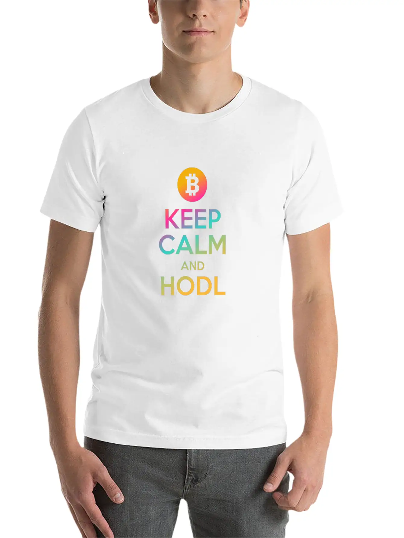 Keep Calm And HODL - Bitcoin, Cryptos, Hodlers Classic Cotton Tee – Unisex Comfort For Any Season
