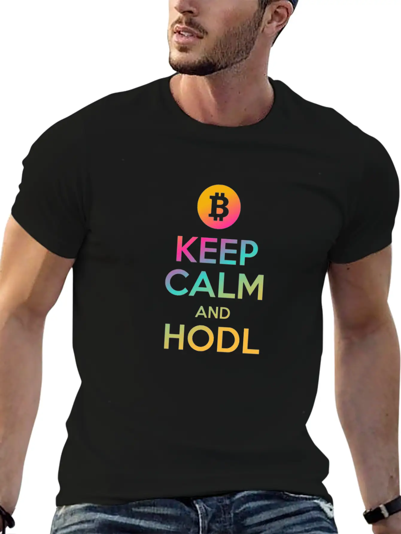 Keep Calm And HODL - Bitcoin, Cryptos, Hodlers Classic Cotton Tee – Unisex Comfort For Any Season