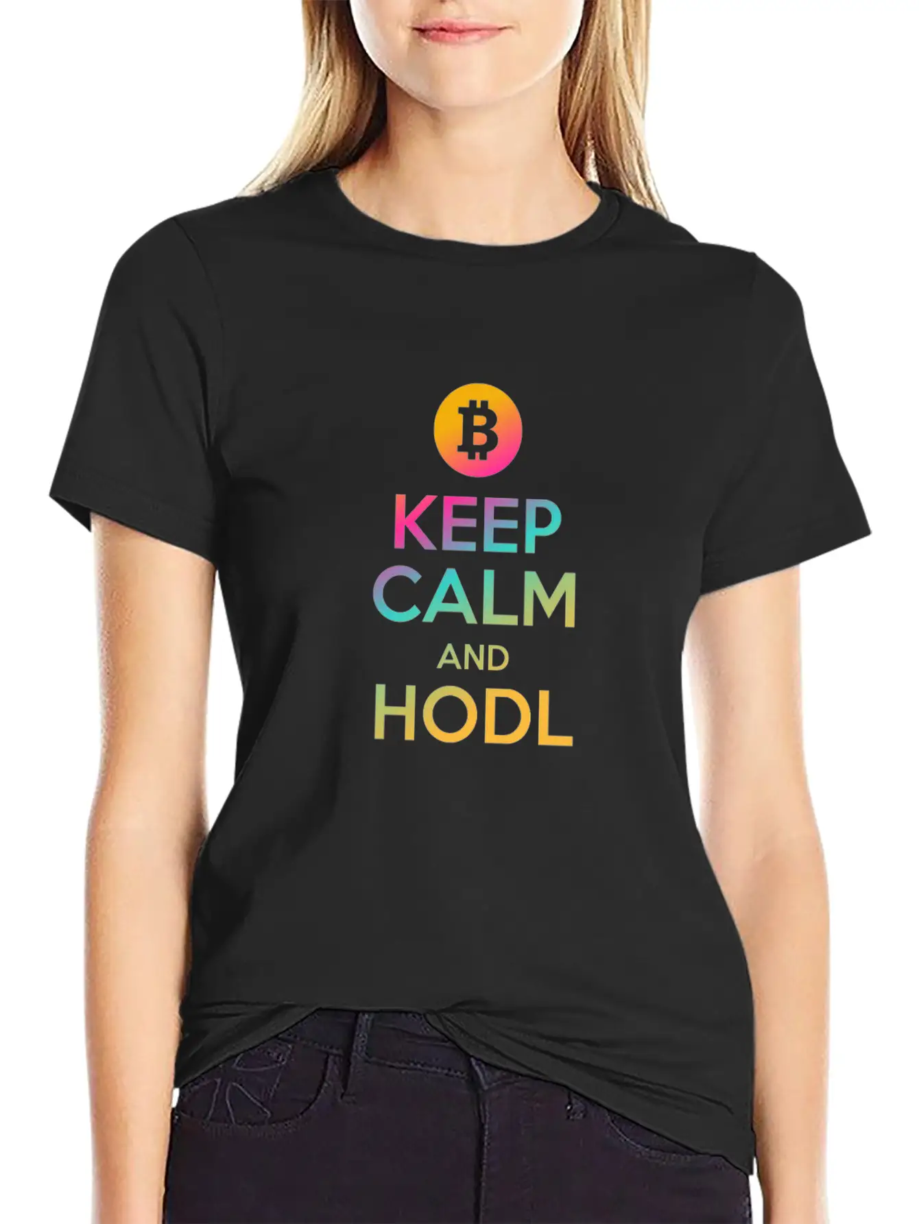 Keep Calm And HODL - Bitcoin, Cryptos, Hodlers Classic Cotton Tee – Unisex Comfort For Any Season