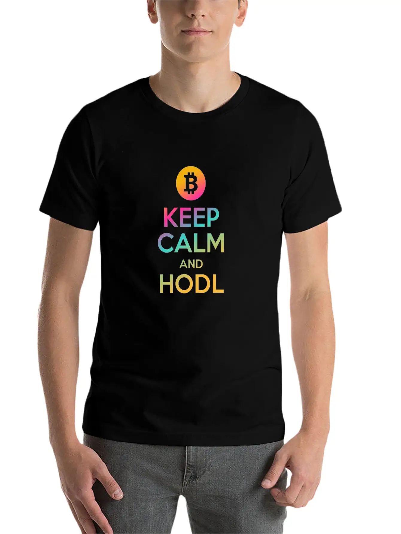 Keep Calm And HODL - Bitcoin, Cryptos, Hodlers Classic Cotton Tee – Unisex Comfort For Any Season