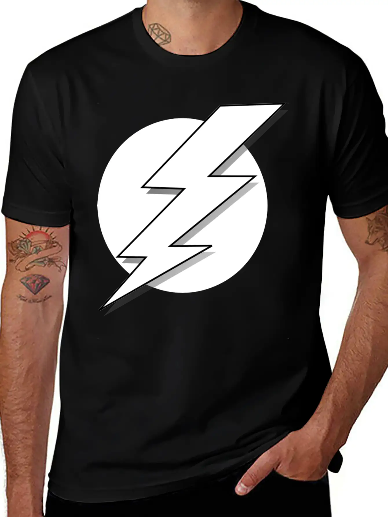 Lightning Bolt T-Shirt Casual Graphic T-Shirt – Simple And Comfortable Daily Wear