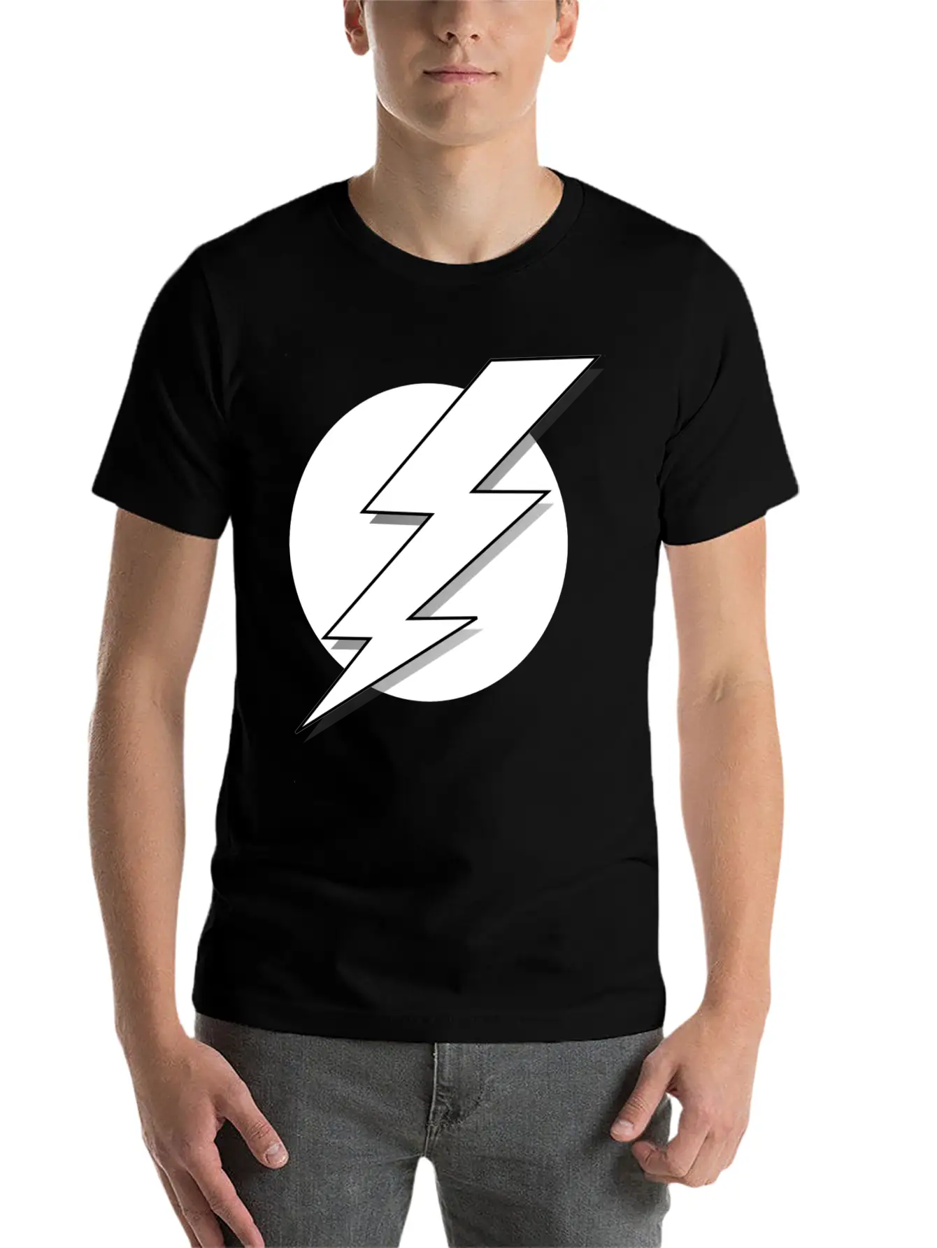 Lightning Bolt T-Shirt Casual Graphic T-Shirt – Simple And Comfortable Daily Wear