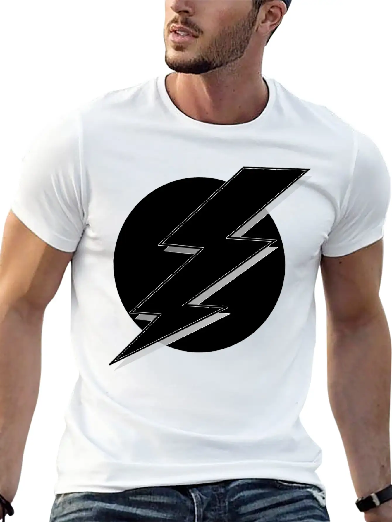 Lightning Bolt T-Shirt Casual Graphic T-Shirt – Simple And Comfortable Daily Wear