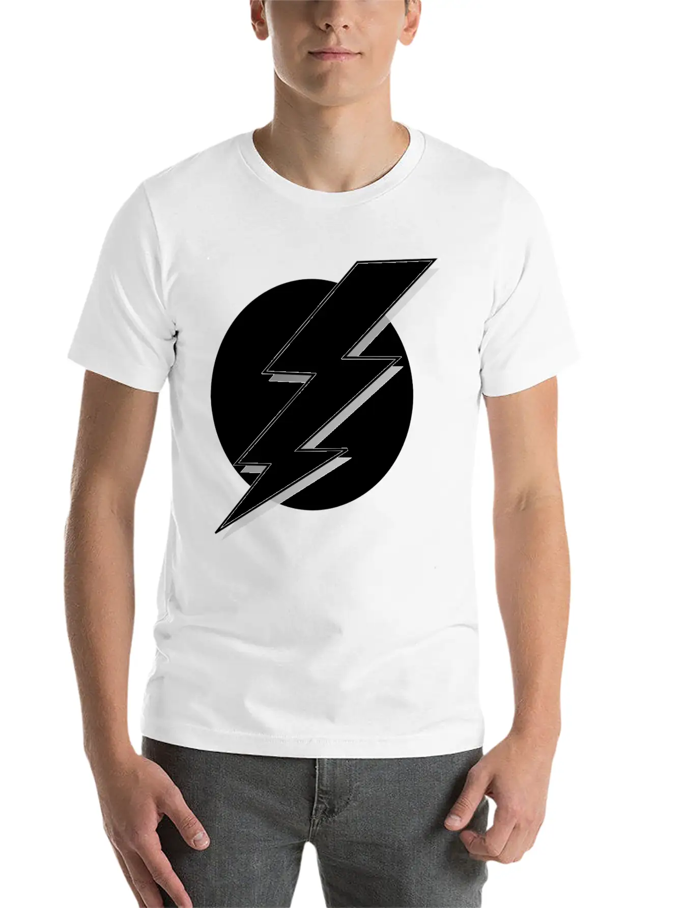 Lightning Bolt T-Shirt Casual Graphic T-Shirt – Simple And Comfortable Daily Wear