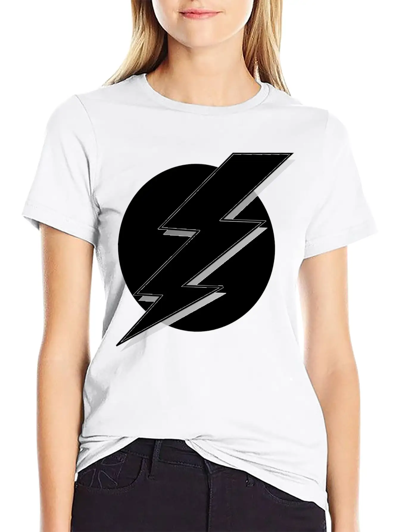 Lightning Bolt T-Shirt Casual Graphic T-Shirt – Simple And Comfortable Daily Wear