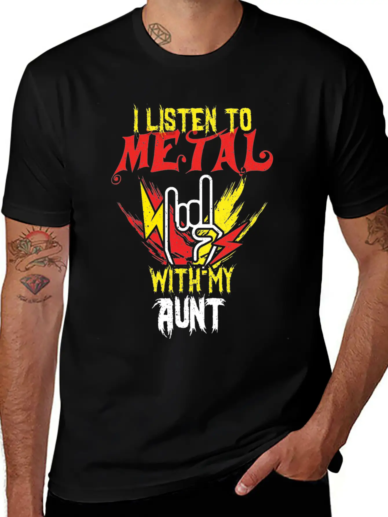 Metal With Aunt Metal Kid Music Lover Rocker Classic Cotton Tee – Unisex Comfort For Any Season