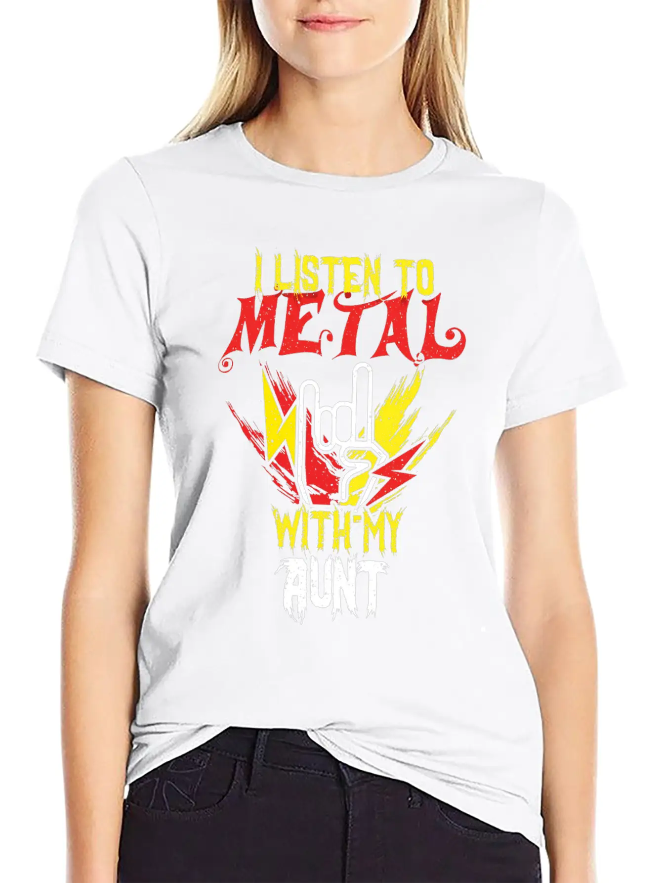 Metal With Aunt Metal Kid Music Lover Rocker Classic Cotton Tee – Unisex Comfort For Any Season