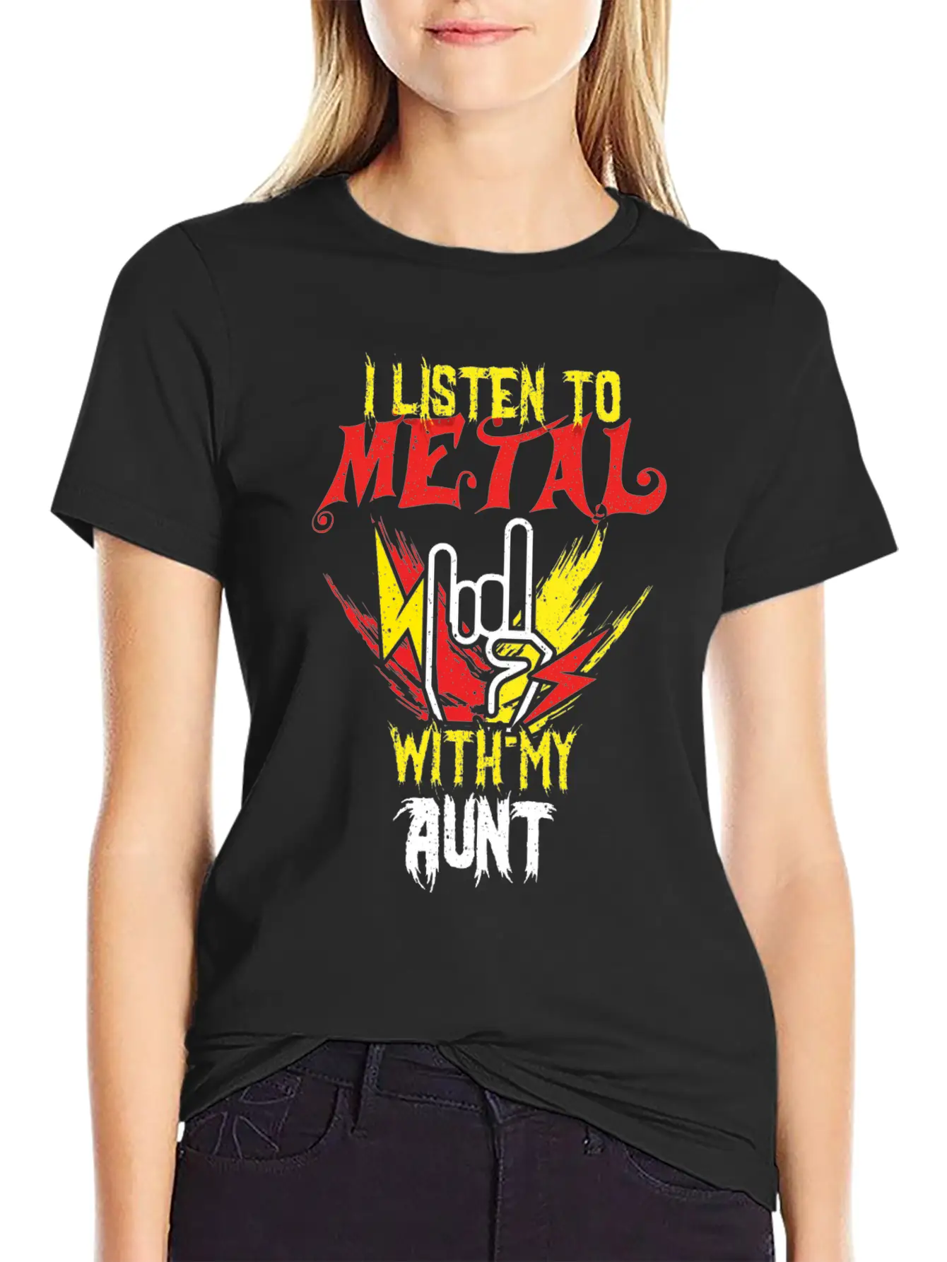 Metal With Aunt Metal Kid Music Lover Rocker Classic Cotton Tee – Unisex Comfort For Any Season