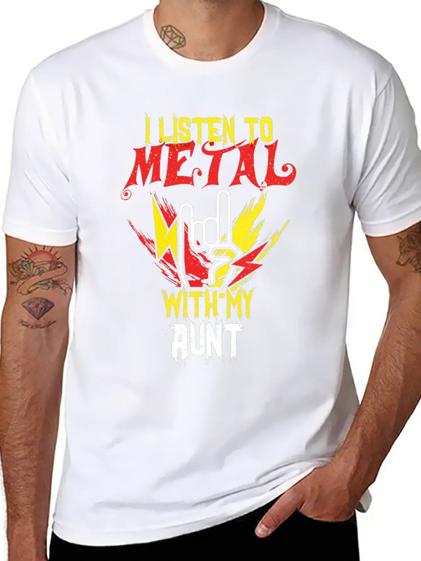 Metal With Aunt Metal Kid Music Lover Rocker Classic Cotton Tee – Unisex Comfort For Any Season